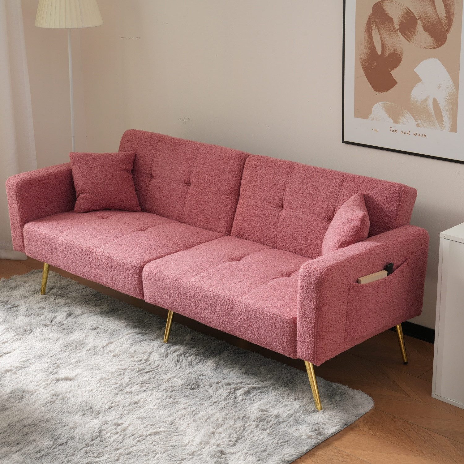 Fanttik Schlafsofa Zweisitzer Schlafsofa verstellbarem Winkel günstig online kaufen
