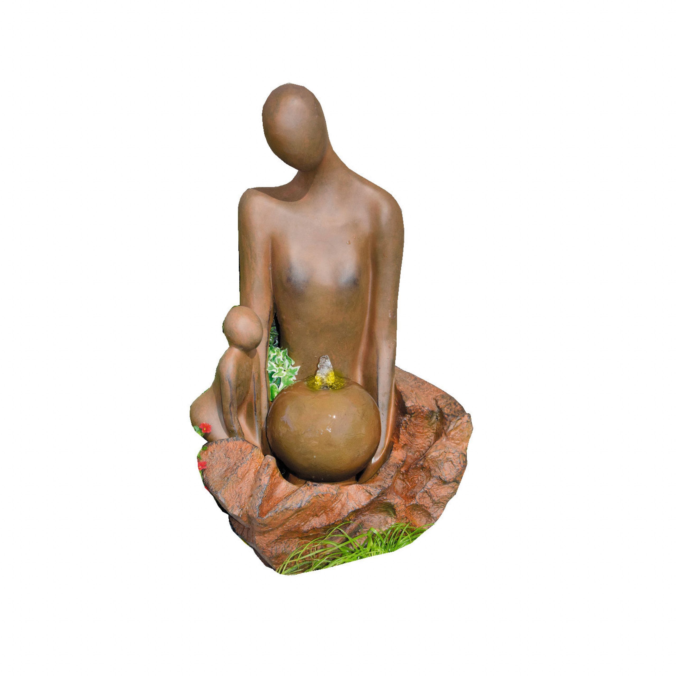 Granimex Gartenbrunnen Granimex Sophi Polystone Brunnen Pumpe mit LED-Beleuchtung und