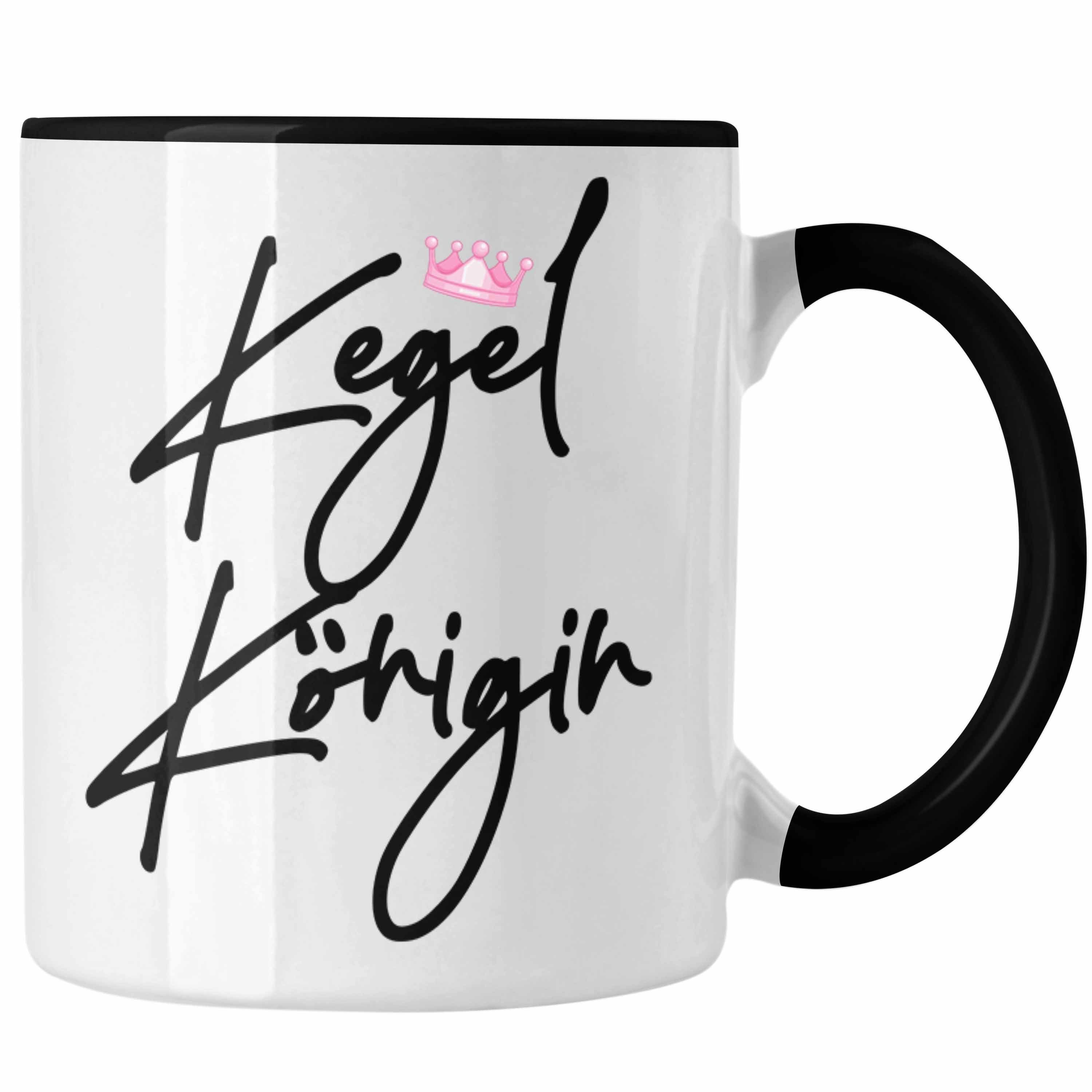 Kegelklub Kegel Tasse Geschenk Königin Tasse Trendation Frauen Schwarz