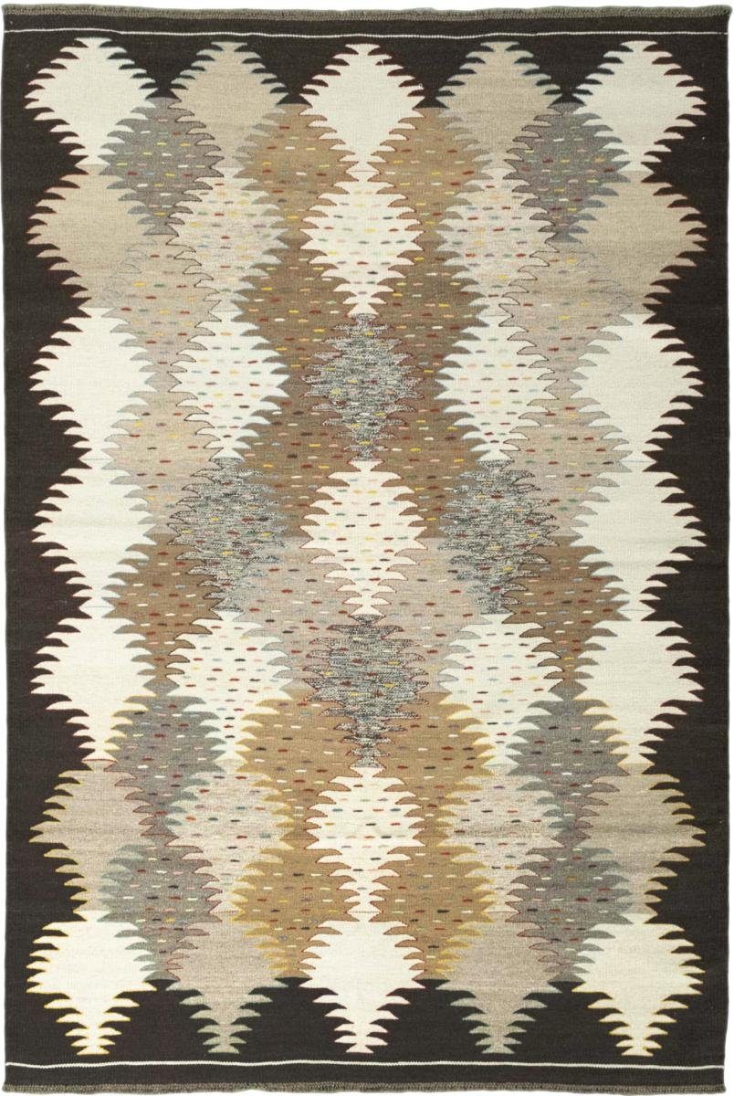Orientteppich Kelim Fars Design Kandou 209x306 Handgewebter Orientteppich, Nain Trading, rechteckig, Höhe: 3 mm