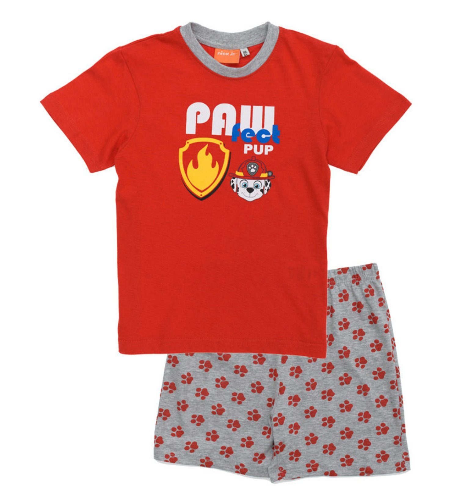 PAW PATROL Schlafanzug Paw Patrol Marshall Kinder Jungen Pyjama Gr. 104 bis 116