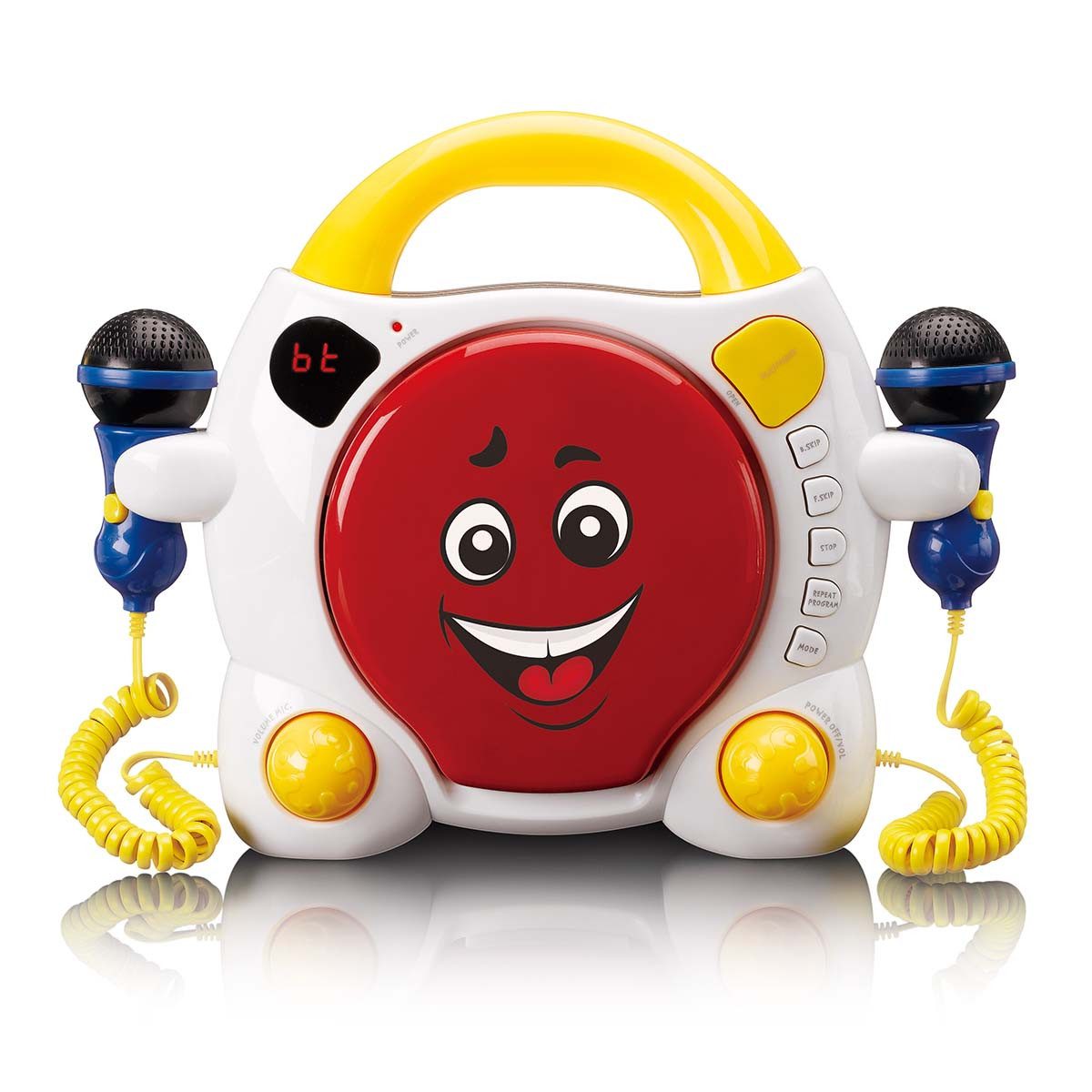 Lenco KCD-011KIDS Karaoke-Maschine (6 W, Karaoke-CD-Player, Bluetooth 5.0, 2 Mikrofone, Anti-Shock)