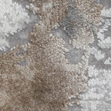 Teppich Abstrakt-klassischer Wollteppich Wohnzimmer beruhigend beige, Teppich-Traum, rechteckig, Höhe: 8 mm