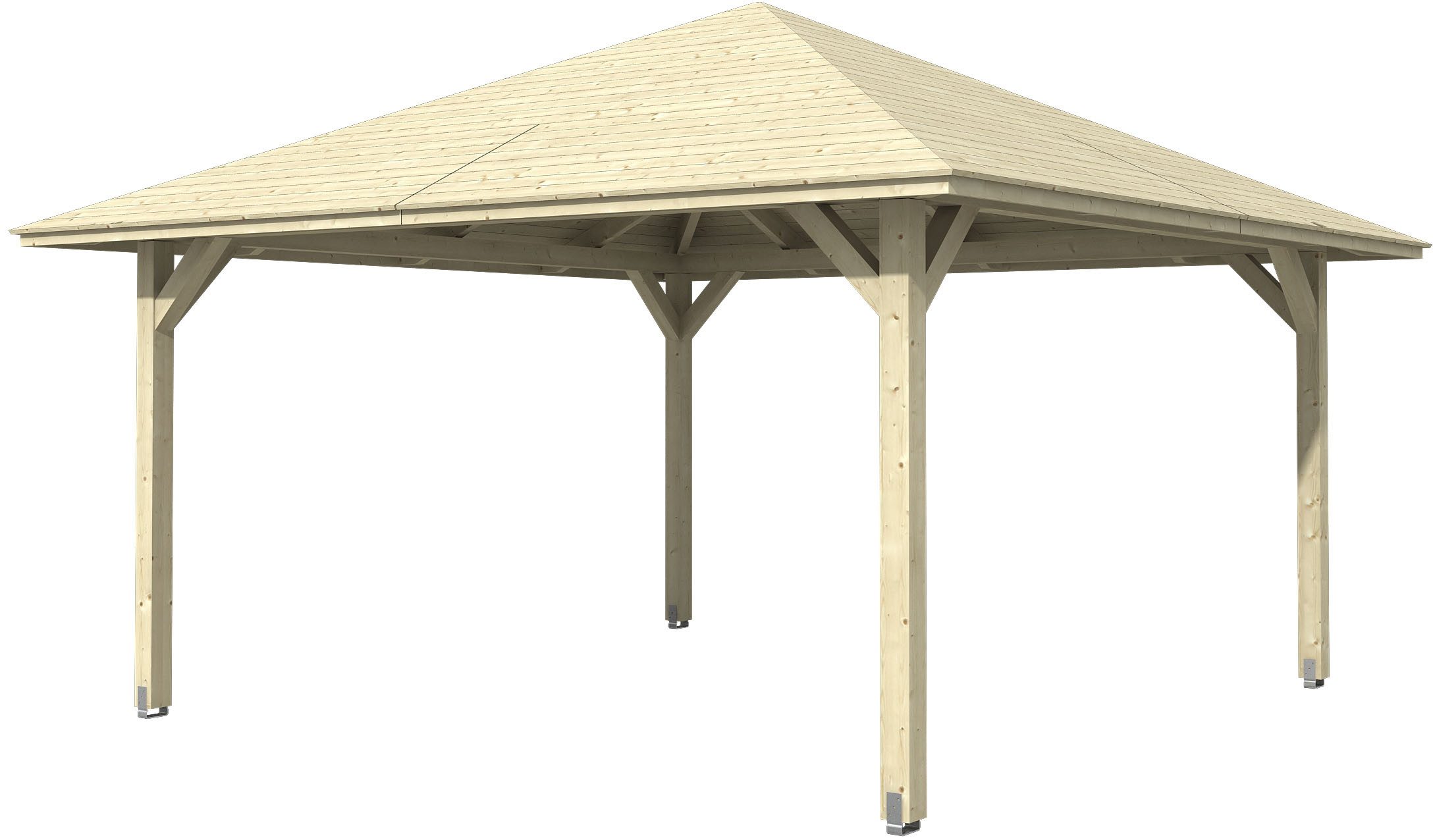 Skanholz Holzpavillon Cannes 3, Leimholz, 424 x 424 cm