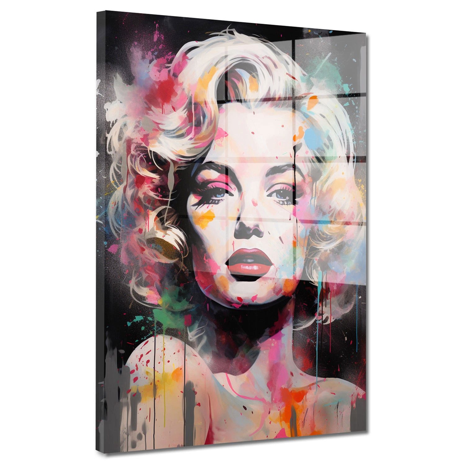 Artedinoi Acrylglasbild Pop Art Marilyn Acrylglas Wandbild Bild Wanddeko Wohnzimmer XL