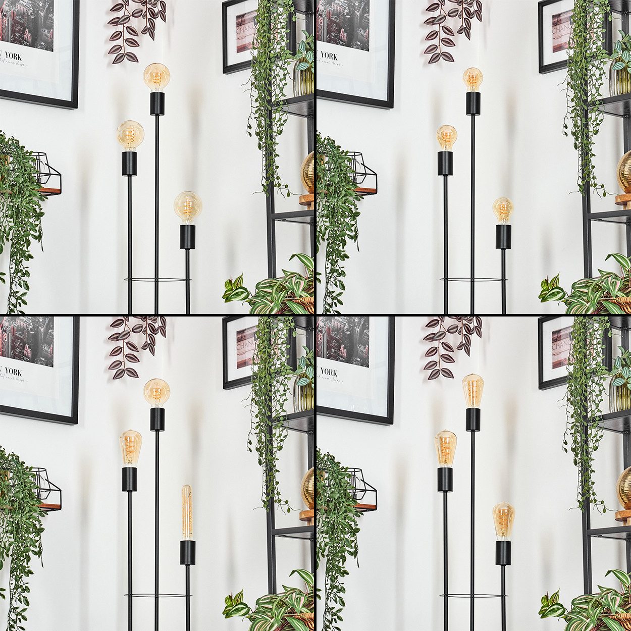 hofstein Stehlampe Stehlampe aus Metall in Schwarz im moernen Design, ohne günstig online kaufen