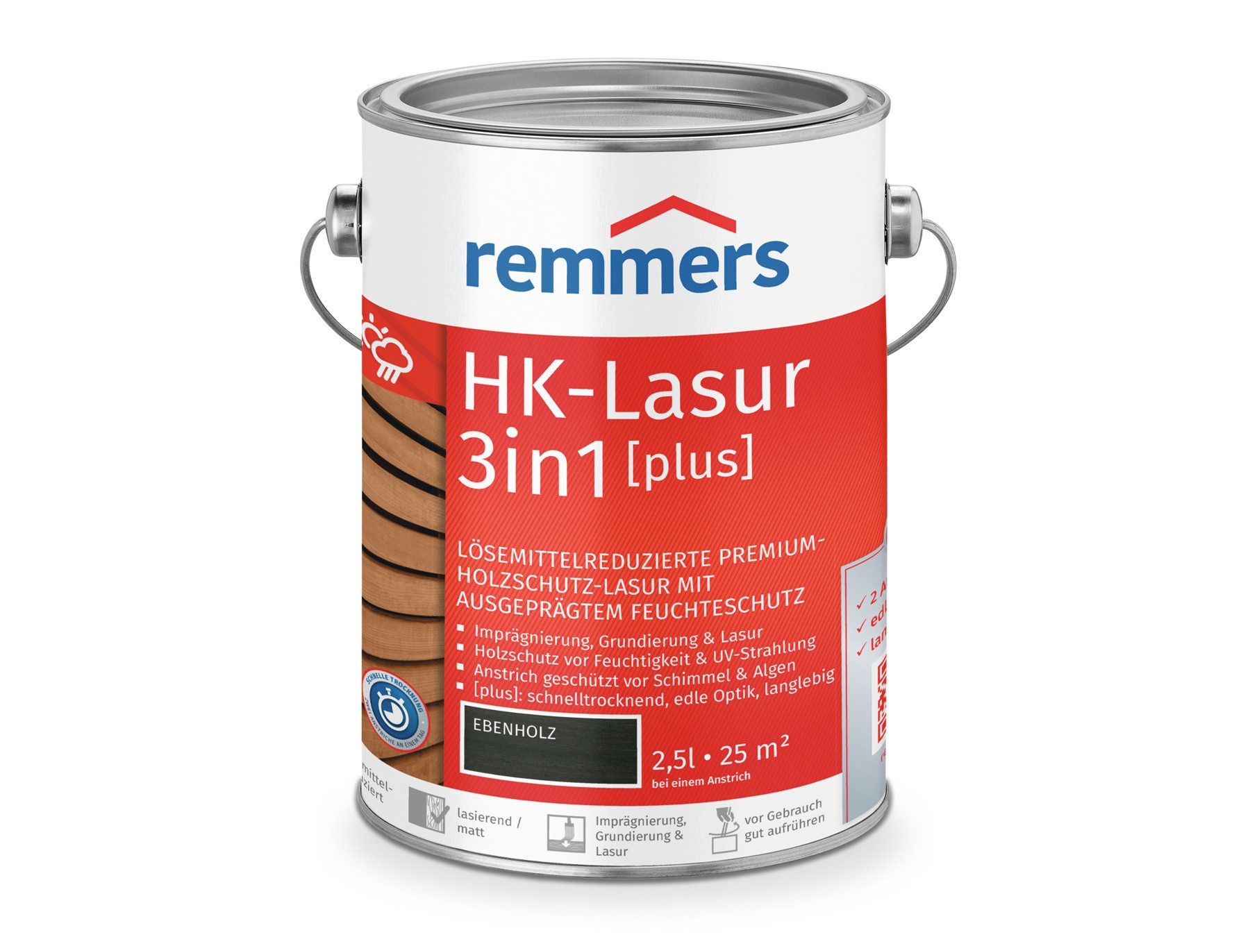 Holzschutzlasur HK-Lasur 3in1 [plus] eiche hell matt 0,75 Liter