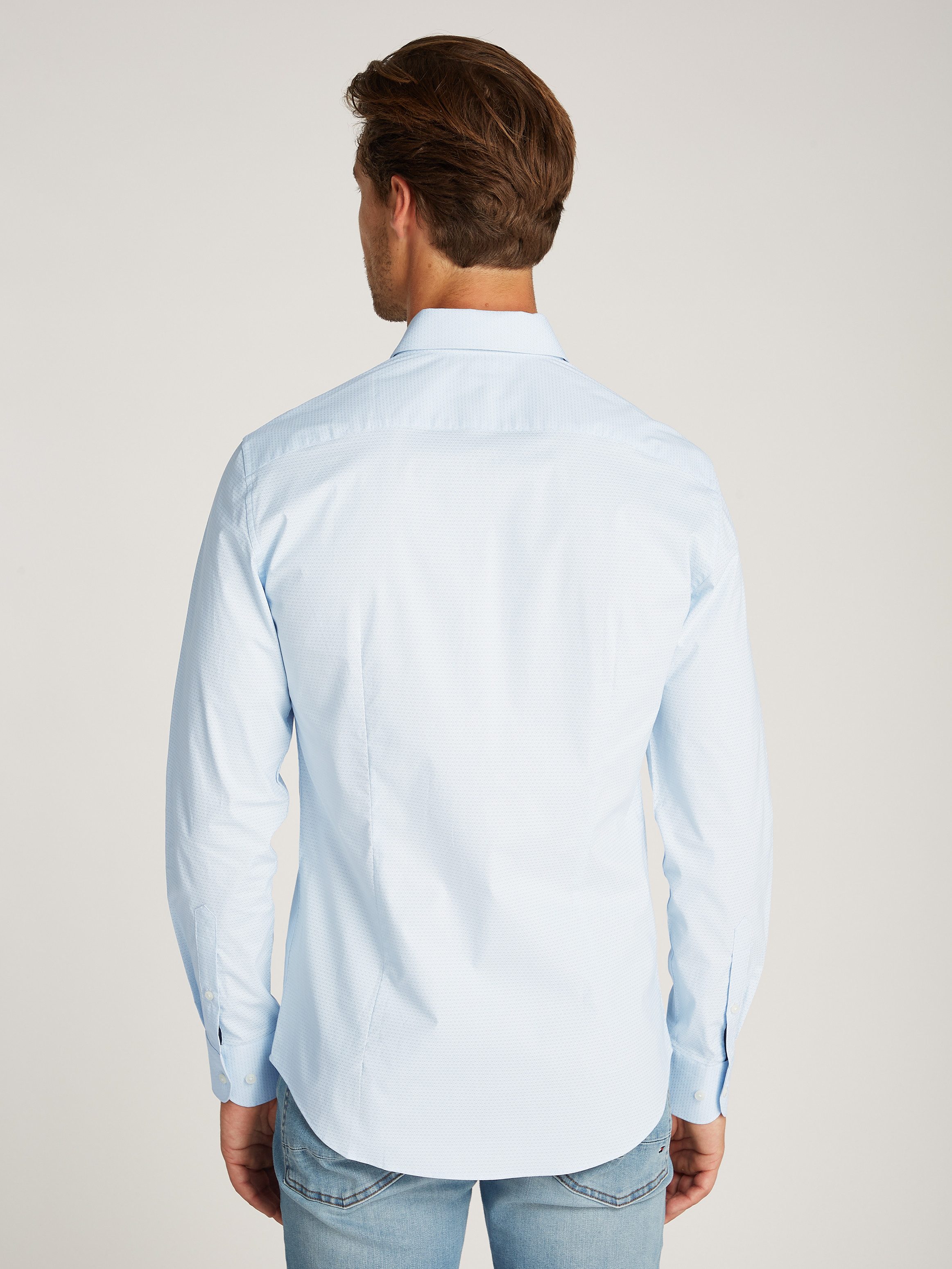 Tommy Hilfiger Businesshemd CL STRETCH GEO PRINT SF SHIRT mit Minimal-Print günstig online kaufen