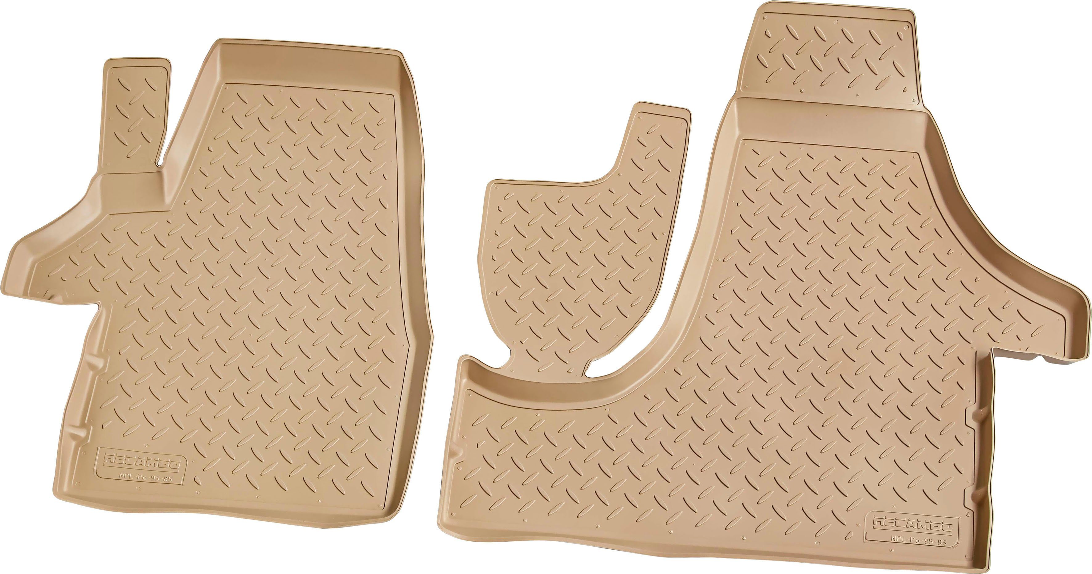 RECAMBO Passform-Fußmatten CustomComforts (2 vorne, ab T6 VW Passform 2003 perfekte für T5, St)