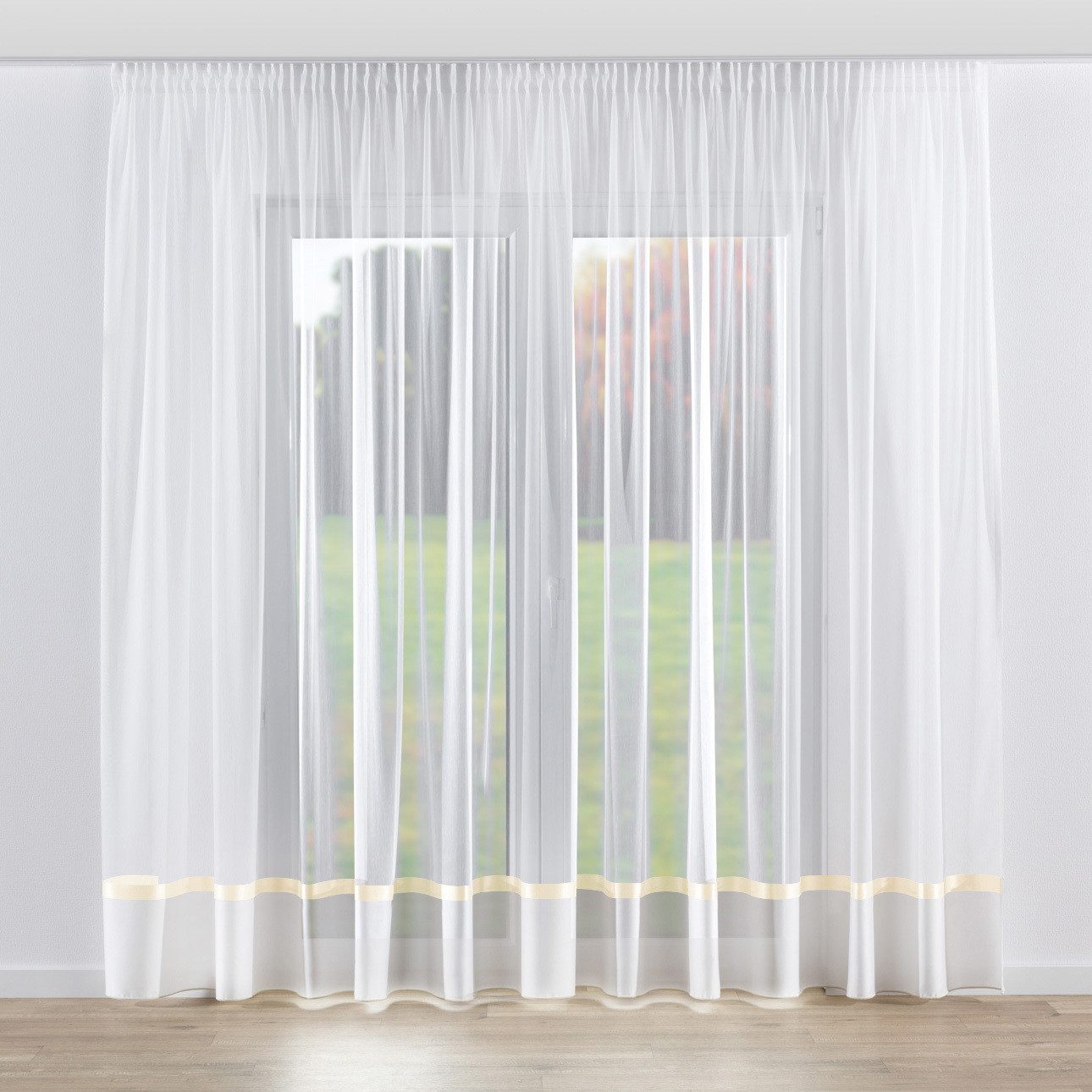 Dekoria Gardine mit Kräuselband 100x160 cm, Voile