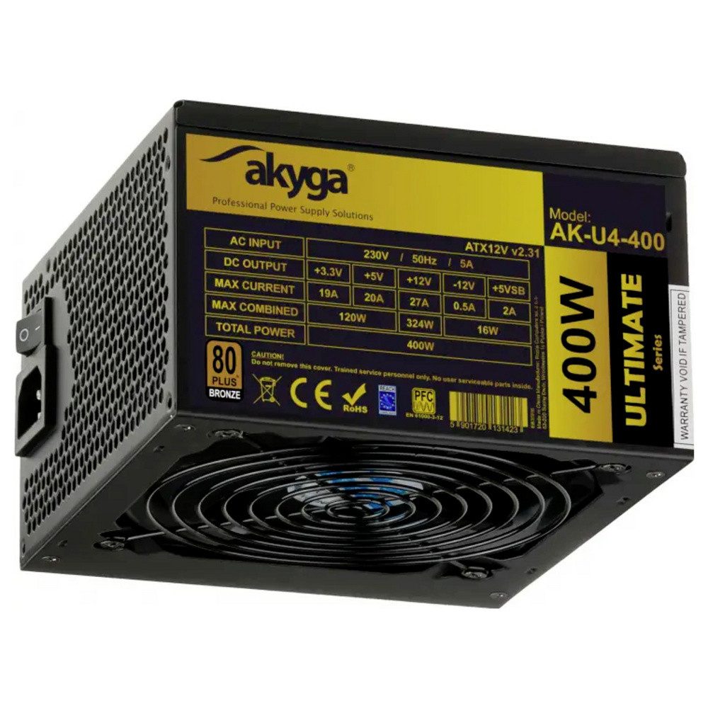 Akyga Akyga PC Netzteil 400 W ATX 80PLUS® Bronze PC-Netzteil