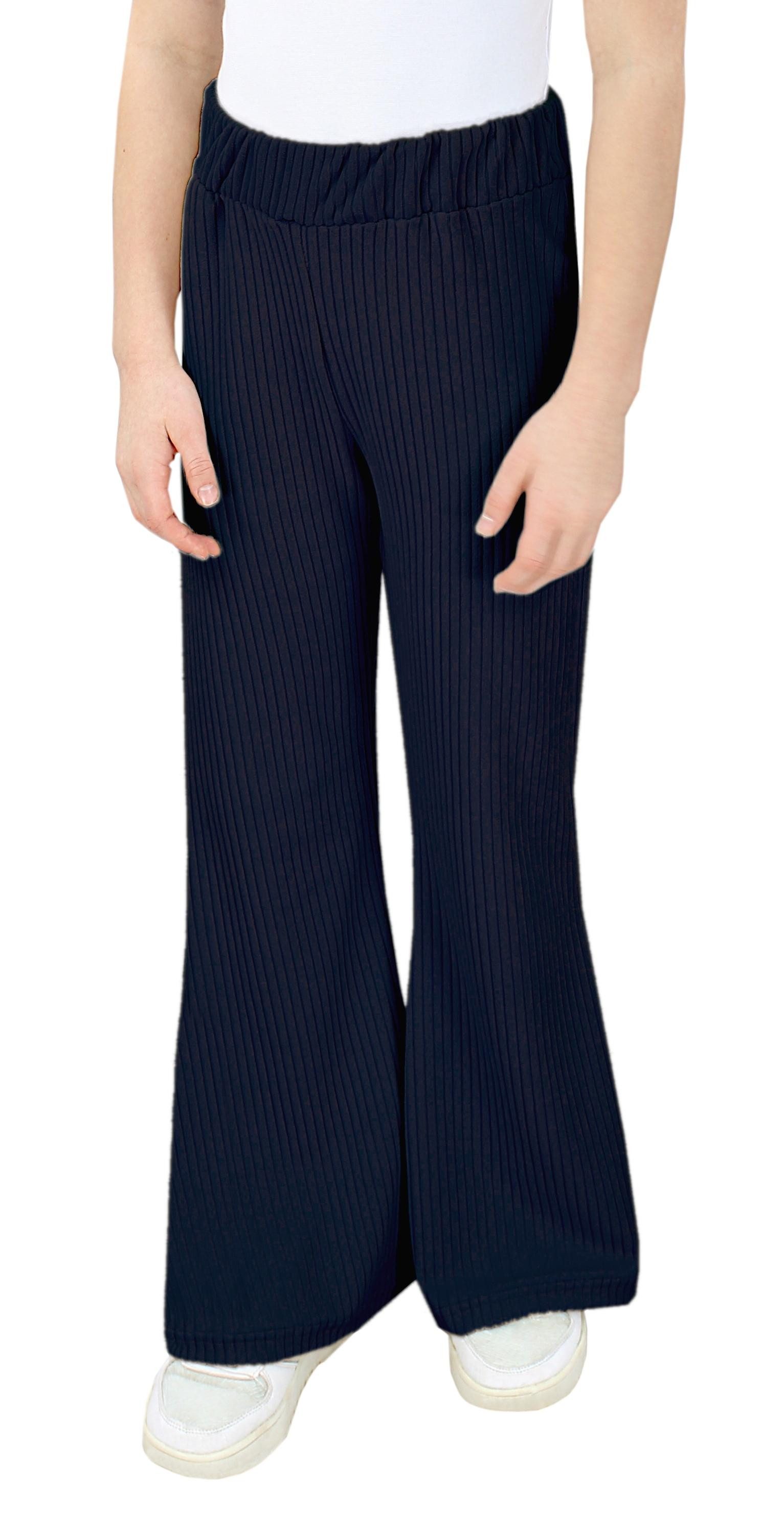 TupTam Schlaghose Mädchen Bootcut Gerippt Schlaghose Stoffhose Elastisch