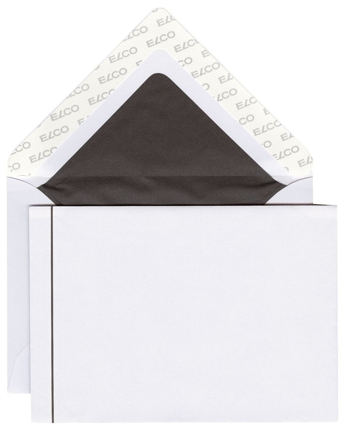 ELCO Briefumschlag ELCO 7981812 Briefhülle Trauer C6 ohne Fenster, Haftklebung, 100g/m²