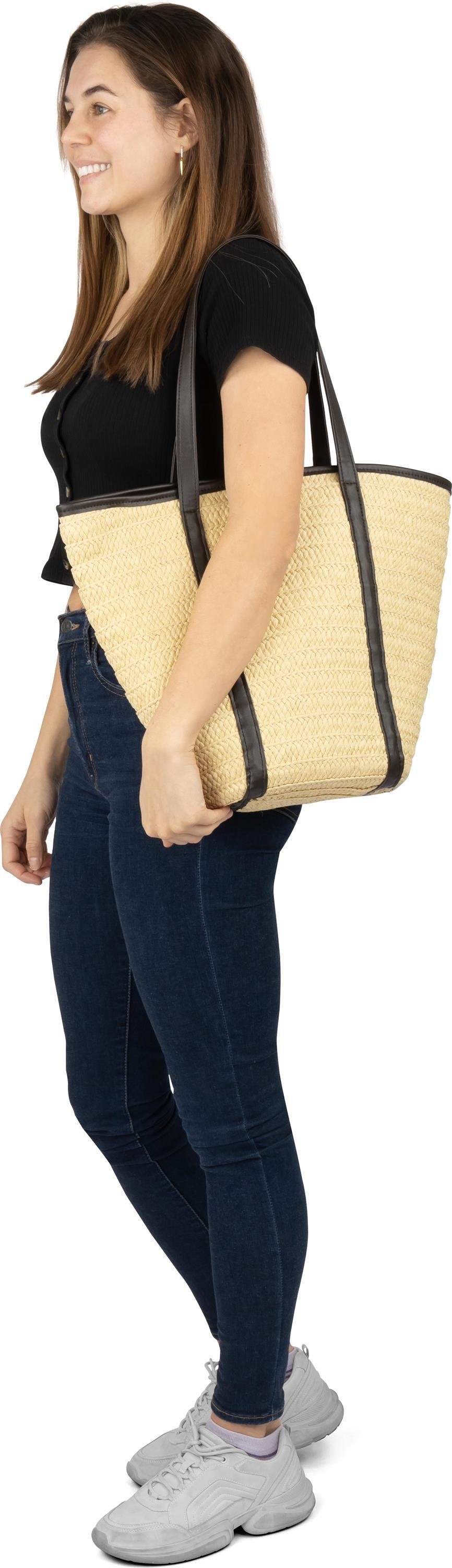Stroh Liter Sommertasche Janice Makati, 12 Damen Strandtasche Strandtasche aus