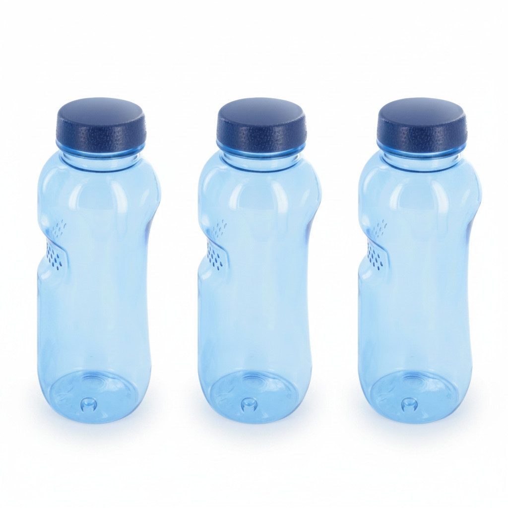 Greiner Trinkflasche, 3 x 0,5 L Tritan Wasserflasche Flasche Sport Fahrrad BPA - frei