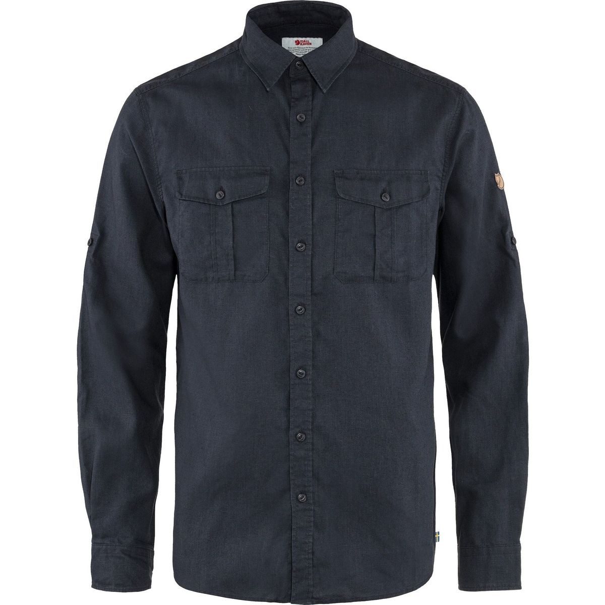 Fjällräven Funktionsshirt övik Travel Shirt LS M Kühles Langarmhemd aus Hanf und Polyester mit optimaler Belüftung und