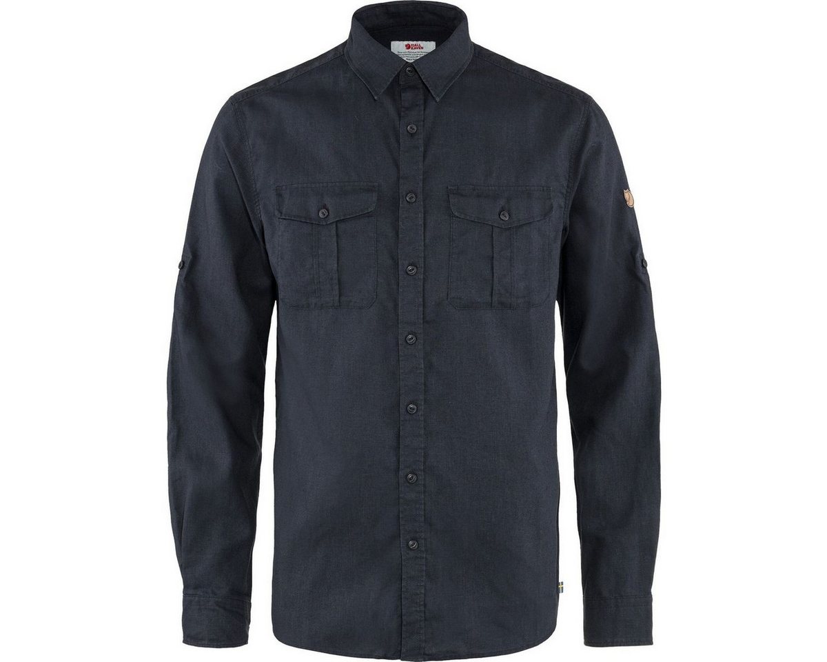 Fjällräven Funktionsshirt övik Travel Shirt LS M Kühles Langarmhemd aus Hanf und Polyester mit optimaler Belüftung und