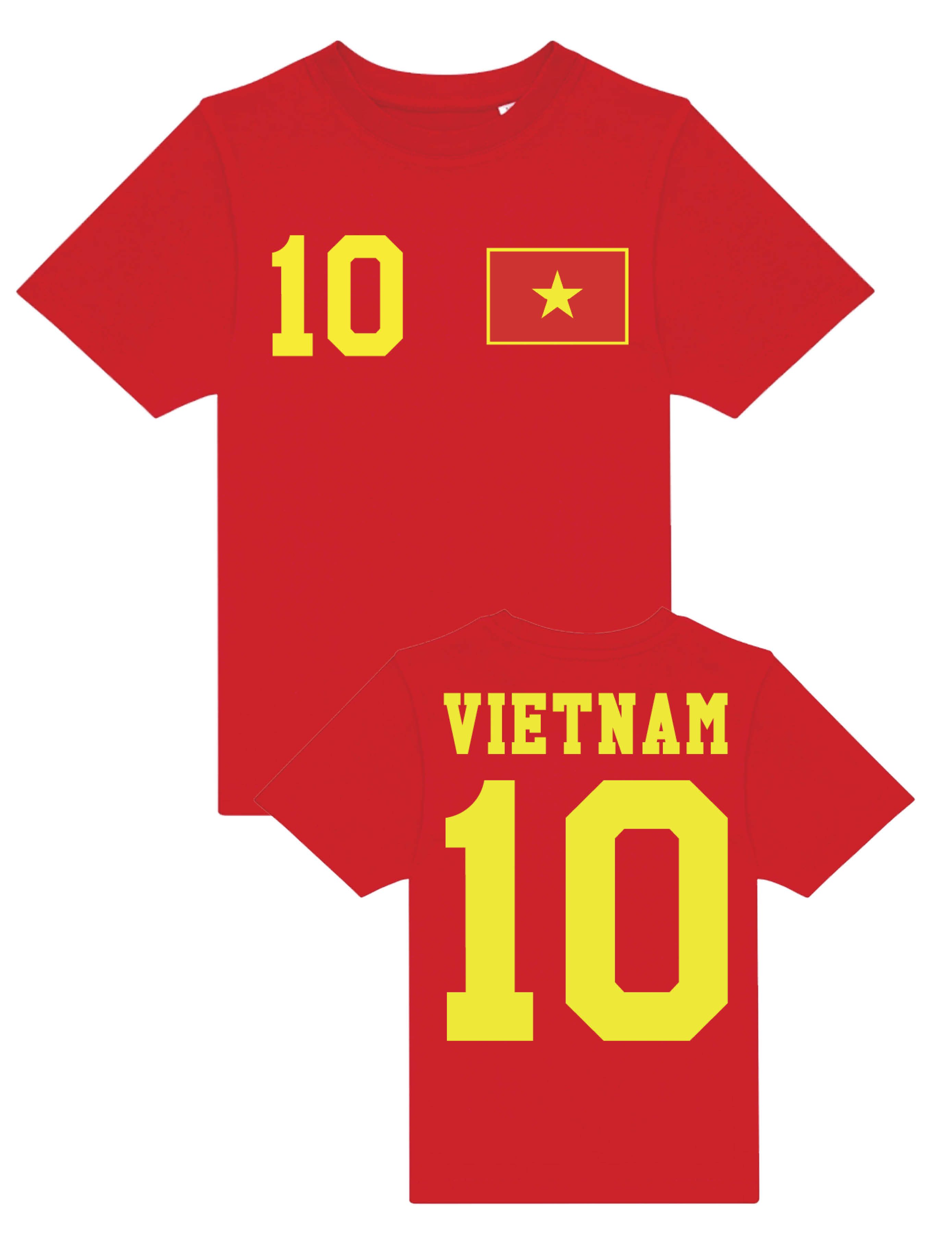 Youth Designz T-Shirt Vietnam Kinder T-Shirt im Fußball Trikot Look WM 2026 mit trendigem Motiv