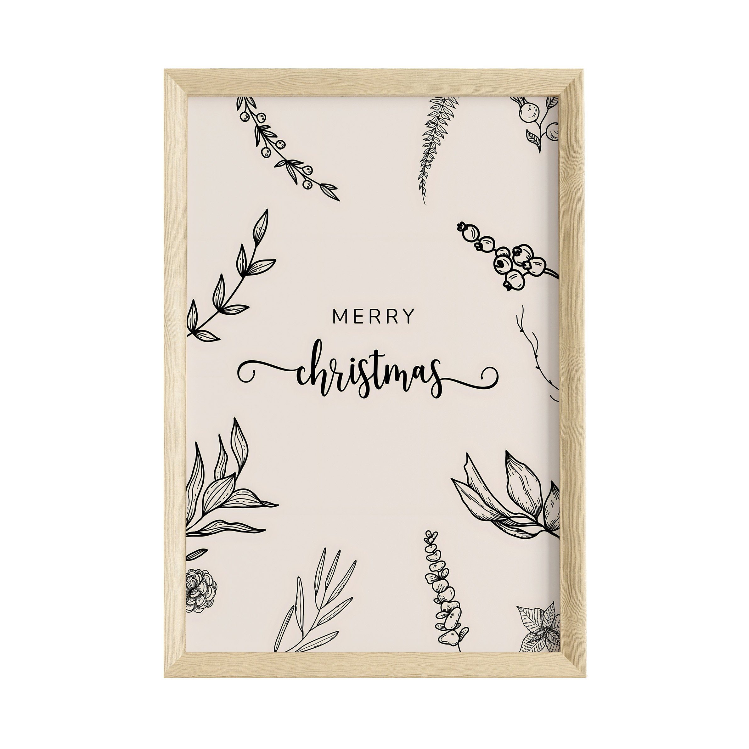 · Rahmen Poster Christmas ohne Merry JUSTGOODMOOD ®