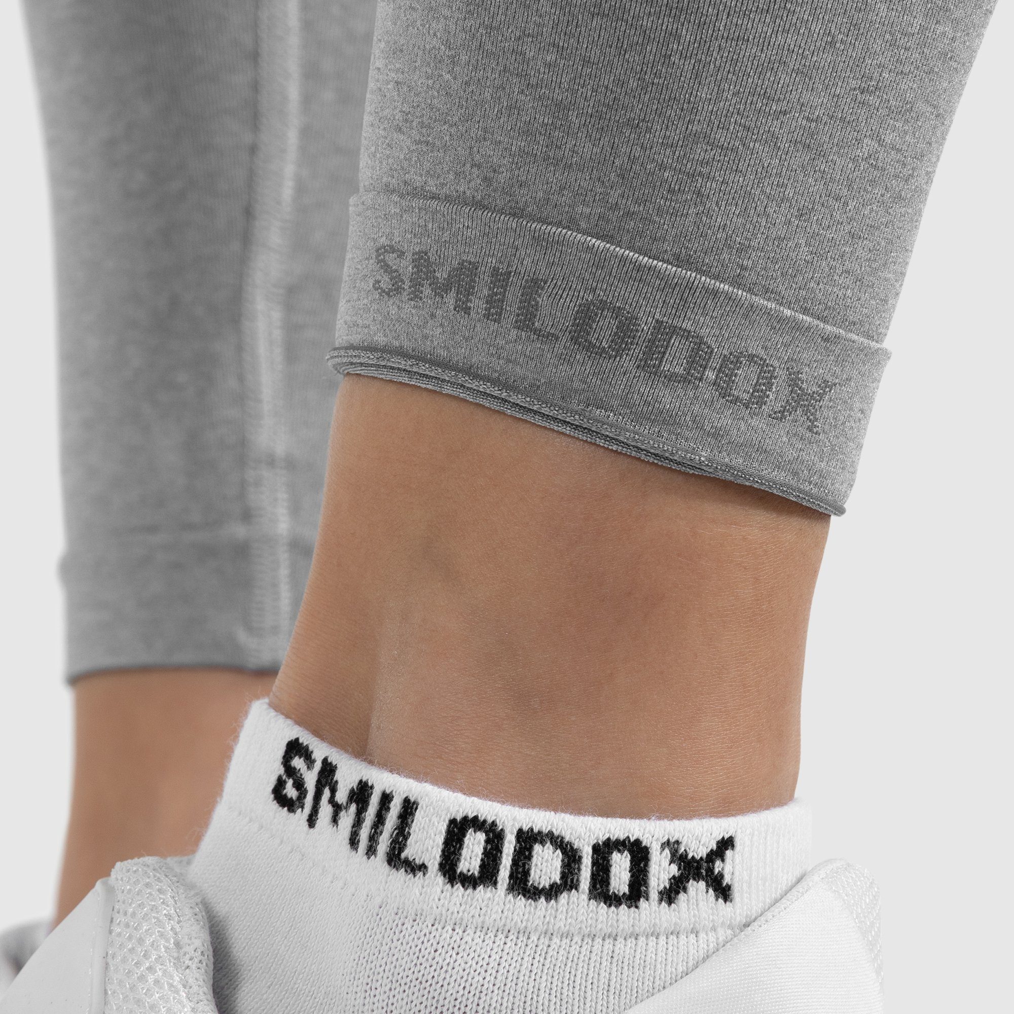 Smilodox Leggings Amaze - Grau Melange Scrunch