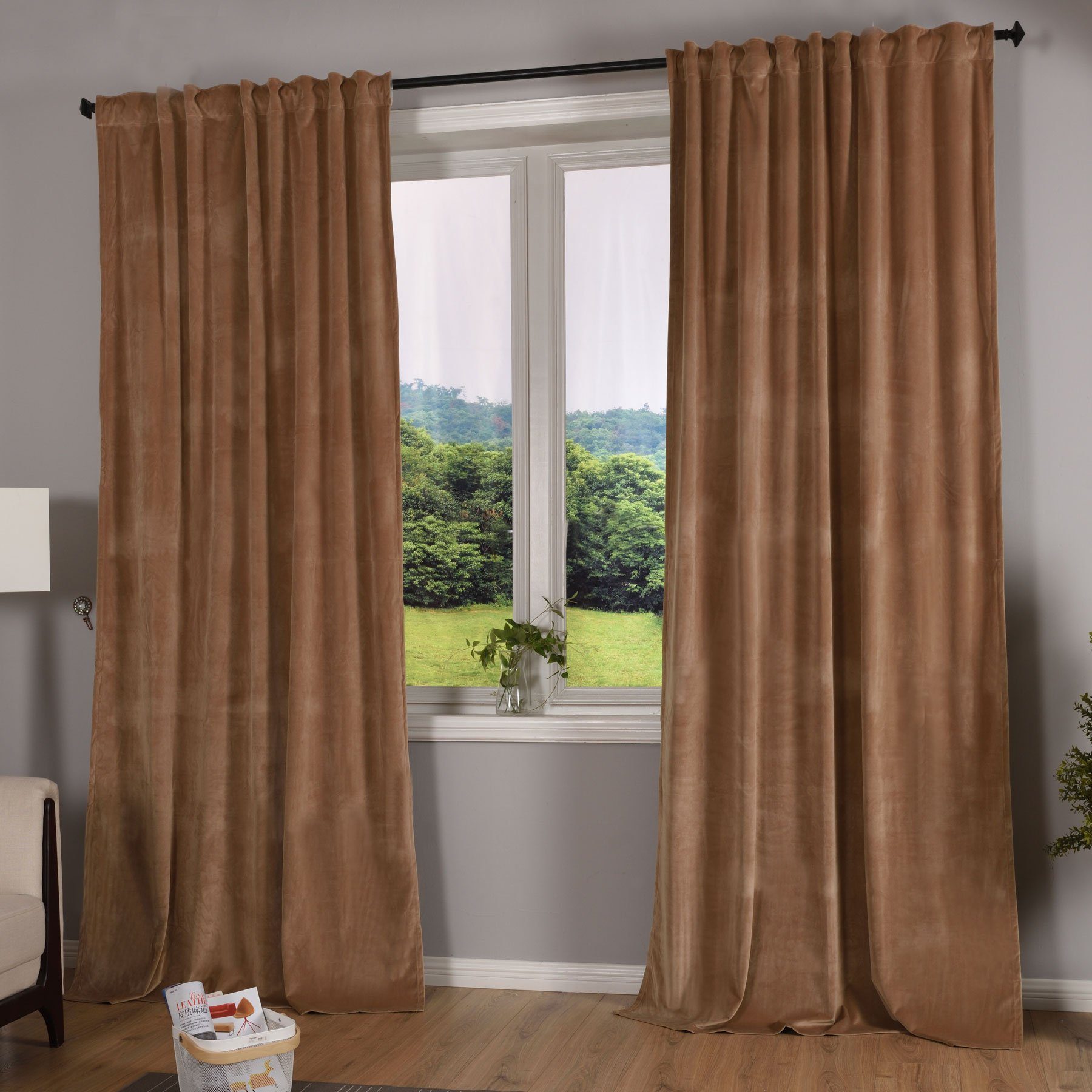 Gardinenbox Vorhang (2 St), verdecketeSchlaufen, verdunkelnd, Samt, Verdunk günstig online kaufen