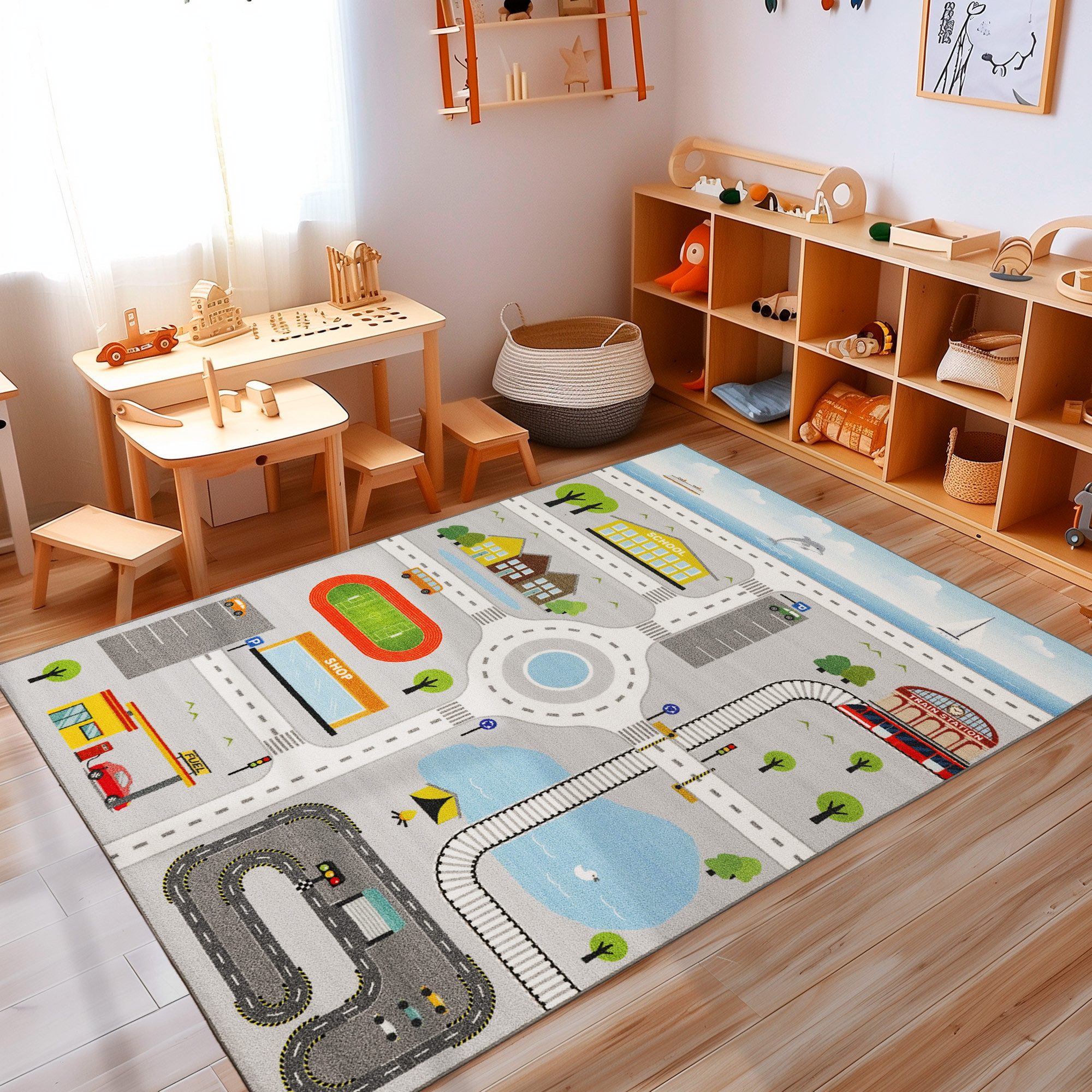 Carpettex Kinderteppich Straßenteppich, Rechteckig, Höhe: 7 günstig online kaufen