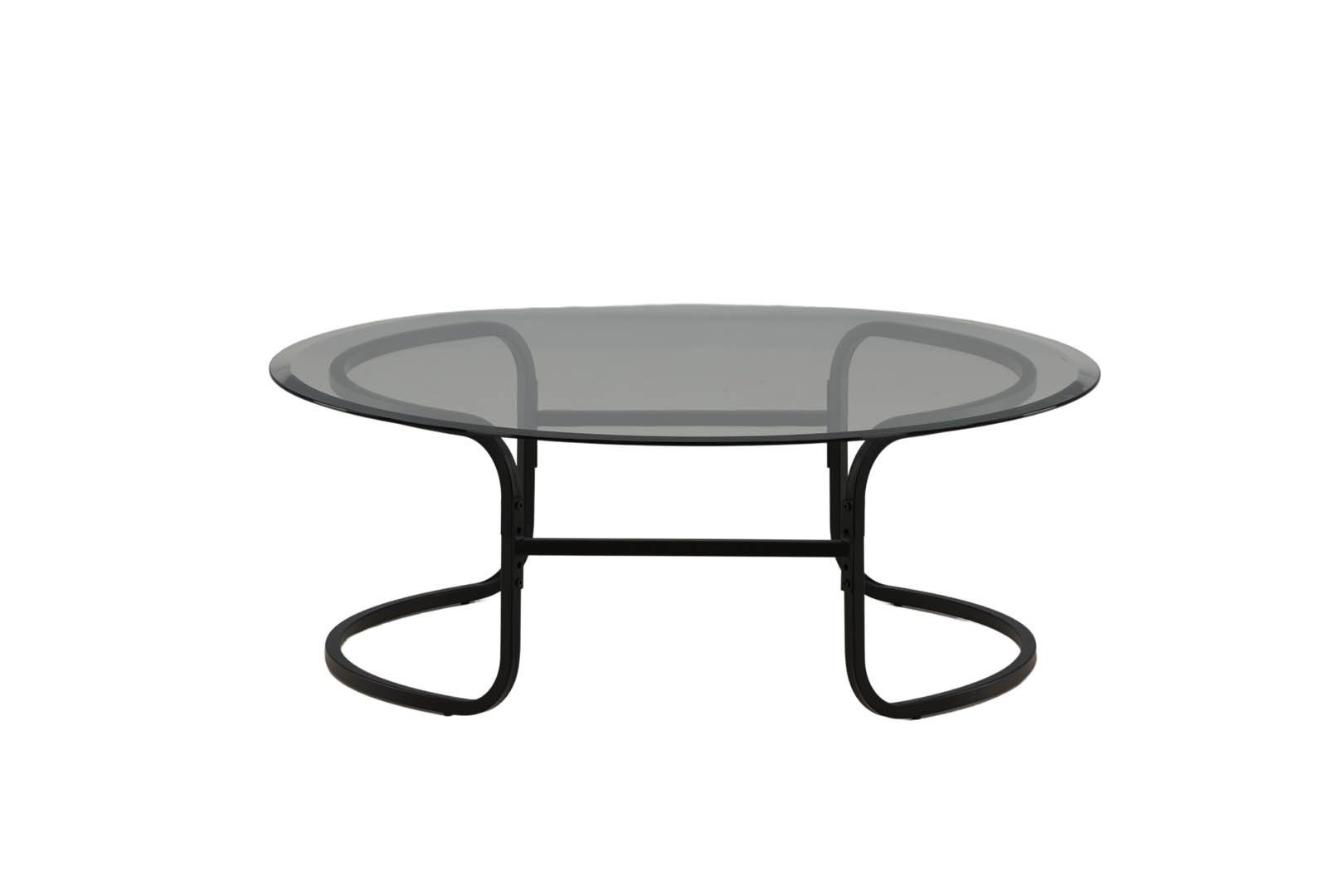 Lomma Couchtisch Couchtisch Ø110cm (1-St) Glas. ebuy24 schwarz,