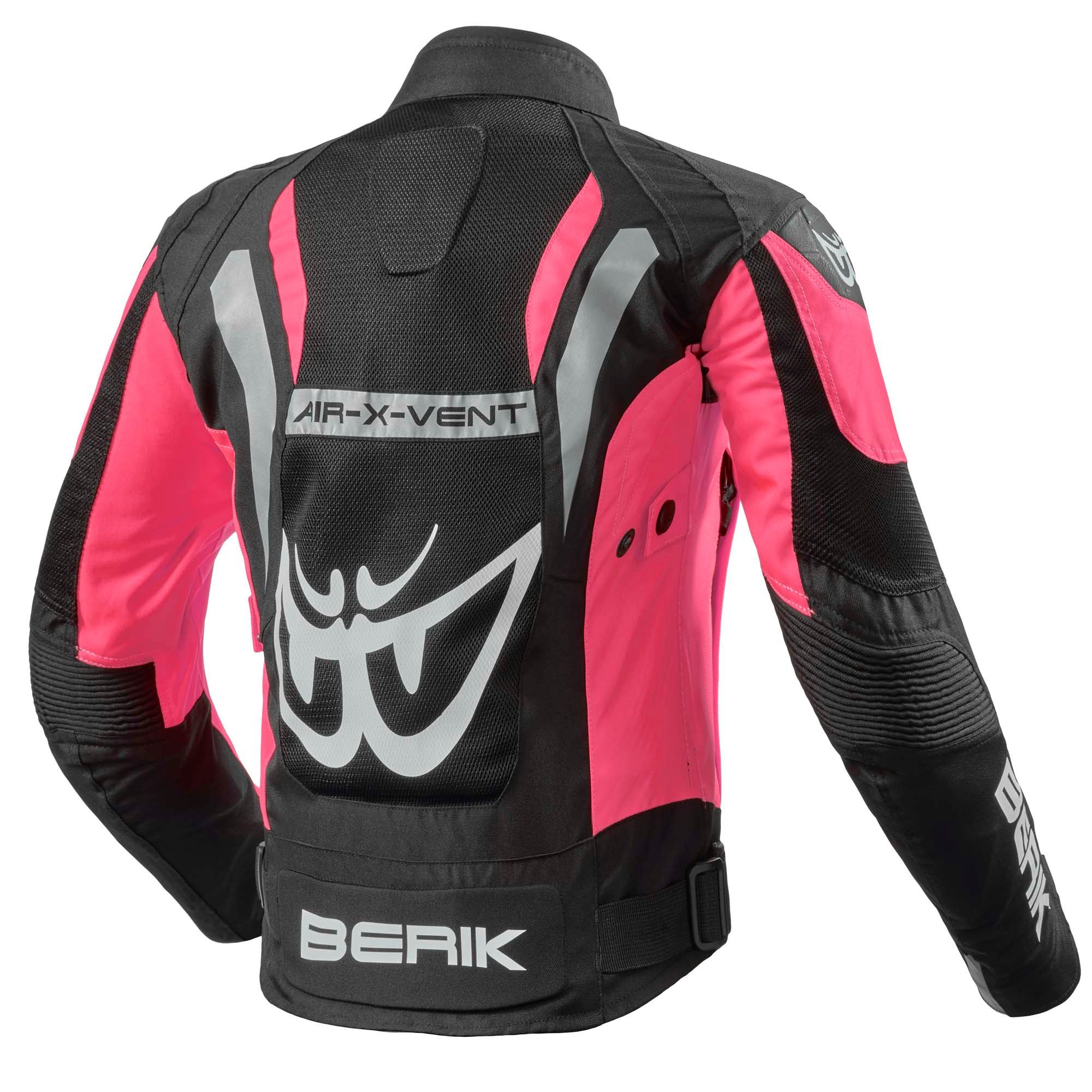 Berik Motorradjacke Vephe Damen Motorrad Textiljacke herausnehmbares Innenfutter