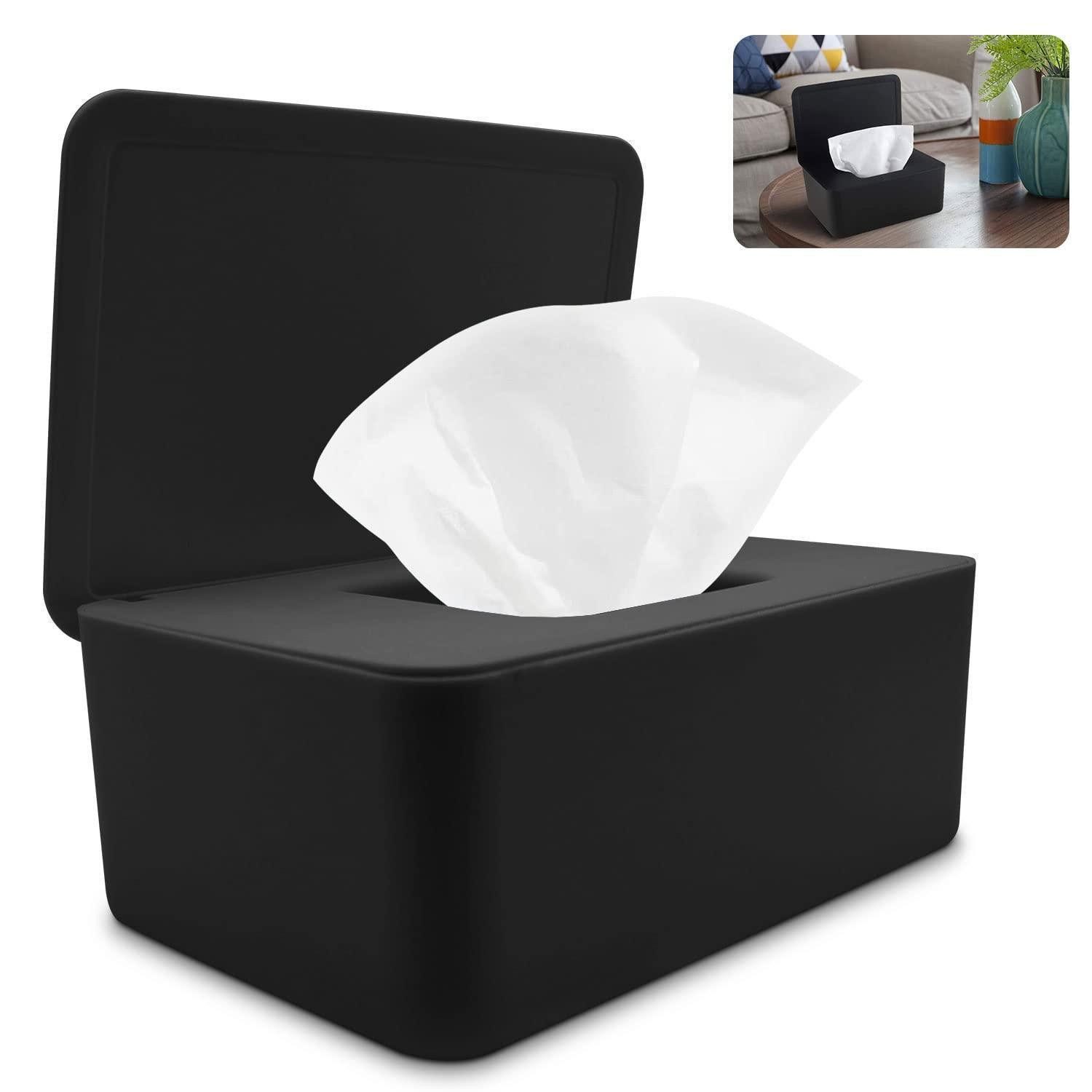 LuxusKollektion Feuchttücherbox Feuchttücherbox Toilettenpapier Baby Aufbewahrungsbox Schwarz