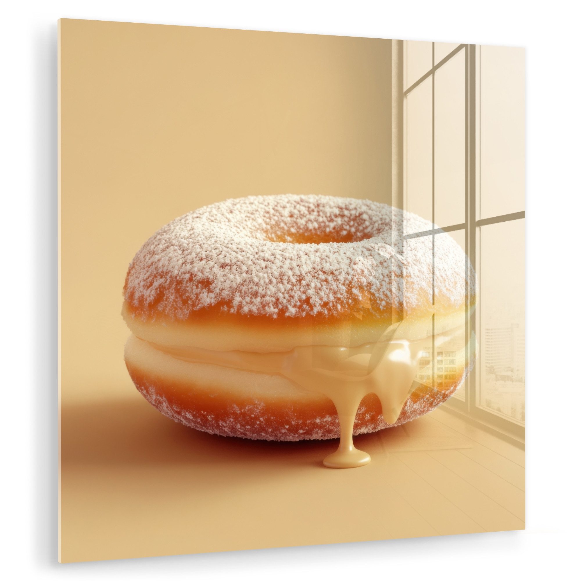 MuchoWow Acrylglasbild Donut - Cremig - günstig online kaufen