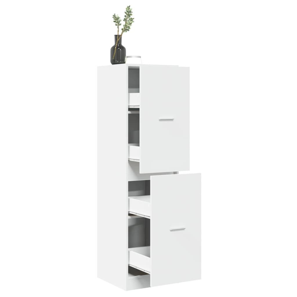 vidaXL Apothekerschrank 40 x 41 x 1445 cm Aktenschrank Apothekerschrank Weiß 40x41x1445 cm Hol