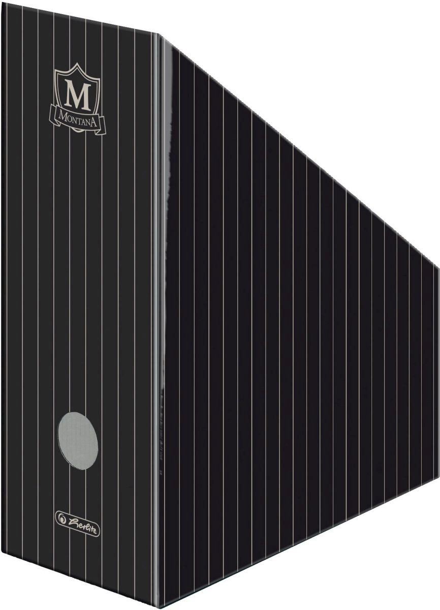 Herlitz Stehsammler Stehsammler A4-C4 Wellpappe breit schwarz Montana IV (50 Stück)