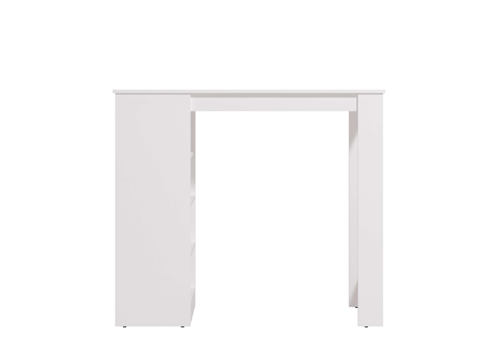 Home affaire Bartisch Valence, 120x50x150 cm, Küchentisch, Bartresen, Stehtisch, Bartheke, mit 4 Regalfächern, Eiche-Optik oder Weiß, Stilvoll und zeitloser