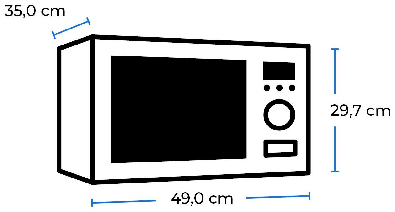 exquisit Mikrowelle MW8023-F-240DIG, Mikrowelle, 23 l