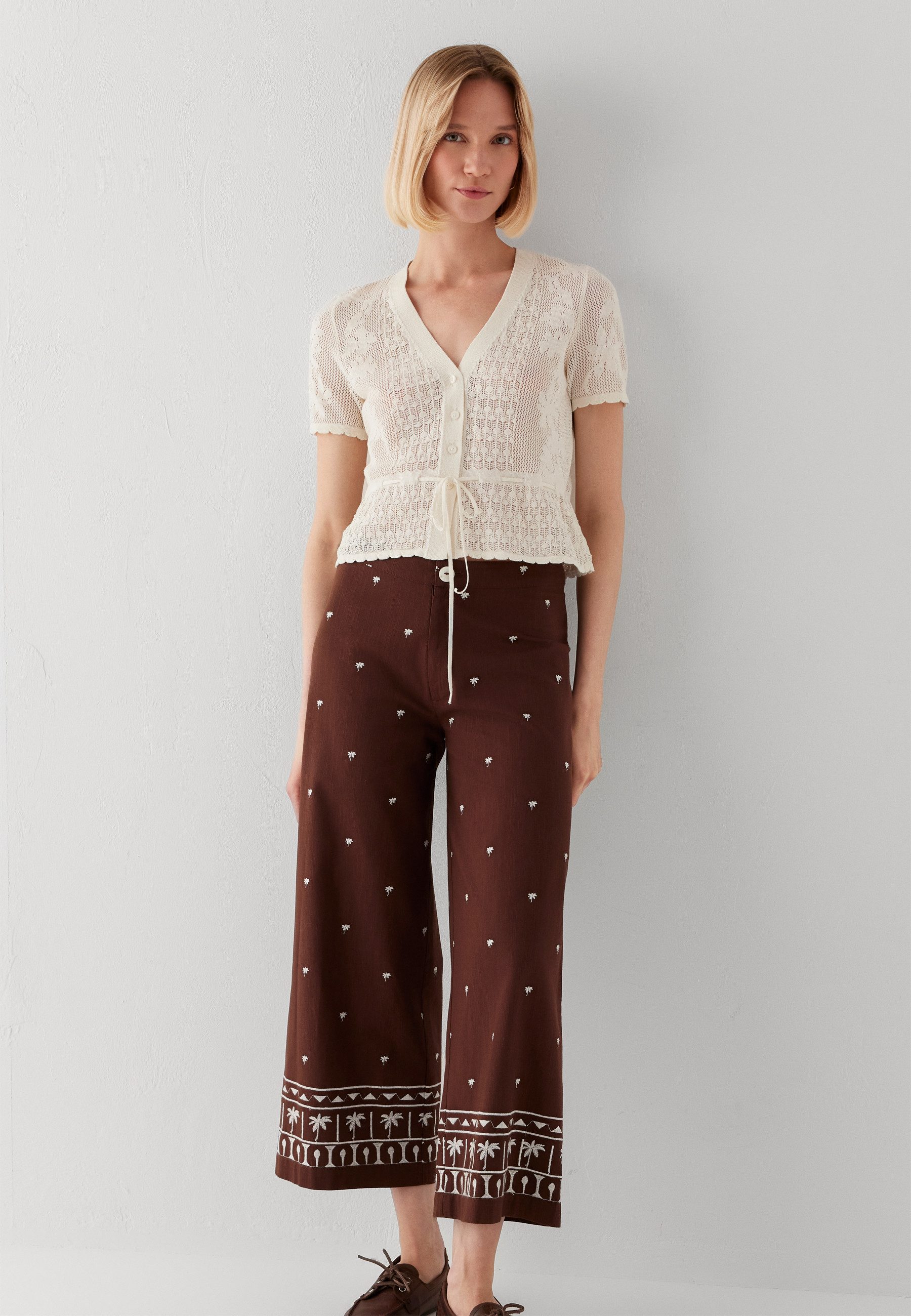 Mavi V-Ausschnitt-Pullover SHORT SLEEVE CARDIGAN Cardigan-Top