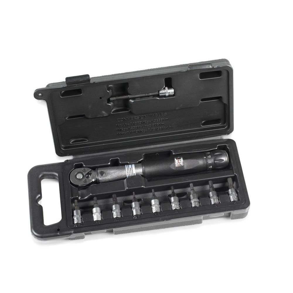 XLC Montagewerkzeug Drehmomentschlüssel Verstellbar von 2 - 24 Nm, 1/4" inkl. bit sockets, (0-tlg)