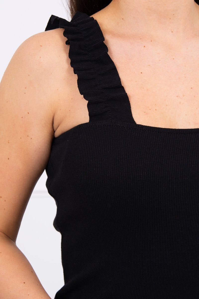 Jerseykleid Kesi Schwarz Markenkleid Shirtkleid Trägern Damen Kesi mit Shirtkleid (17501-U) breiten