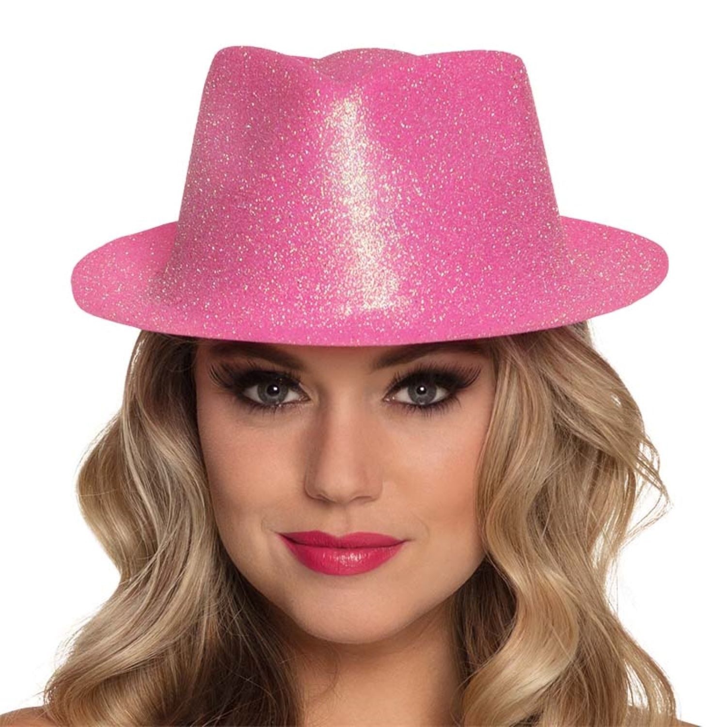 Boland Kostüm Hut Sparkle Neon Pink günstig online kaufen