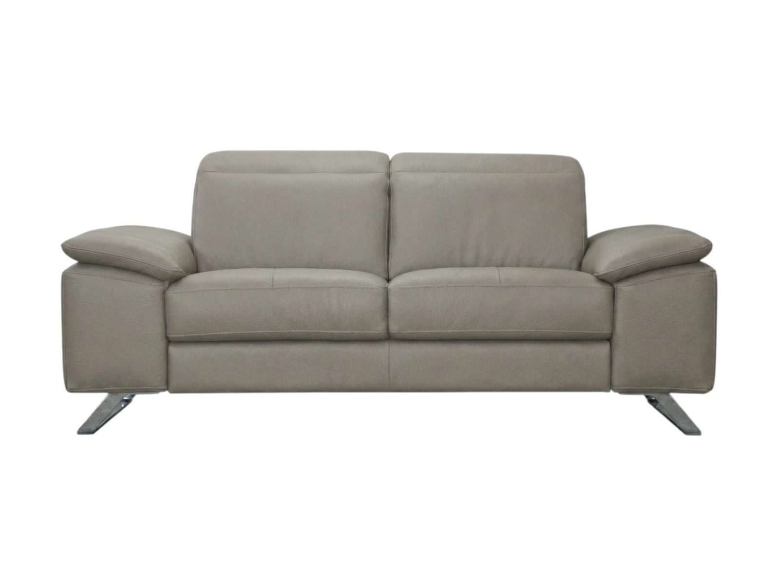 Villa Möbel Sofa Genius, 3-Sitzer 1 Teile, Echtleder-Sofa mit Kopfteilverstellung fürs Wohnzimmer