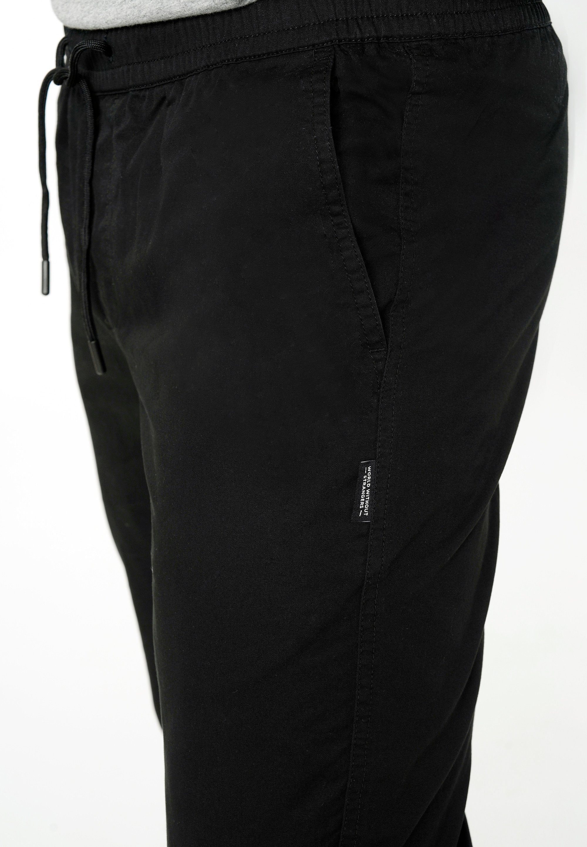 praktischem mit schwarz Chinohose Tunnelzug Woven GIORDANO Jogger