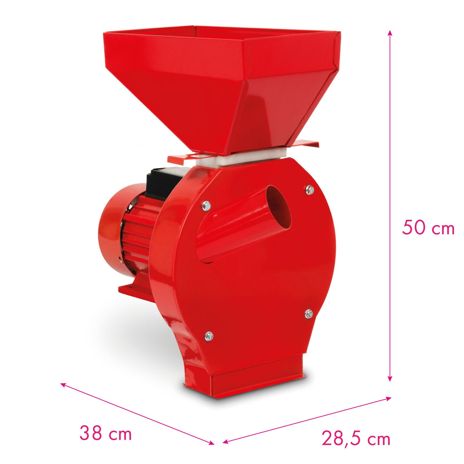 EBERTH Getreidemühle Tischmontage Elektrisch, 1100 Watt Elektromotor, Durchsatzmenge 240 kg/h, Schrotmühle