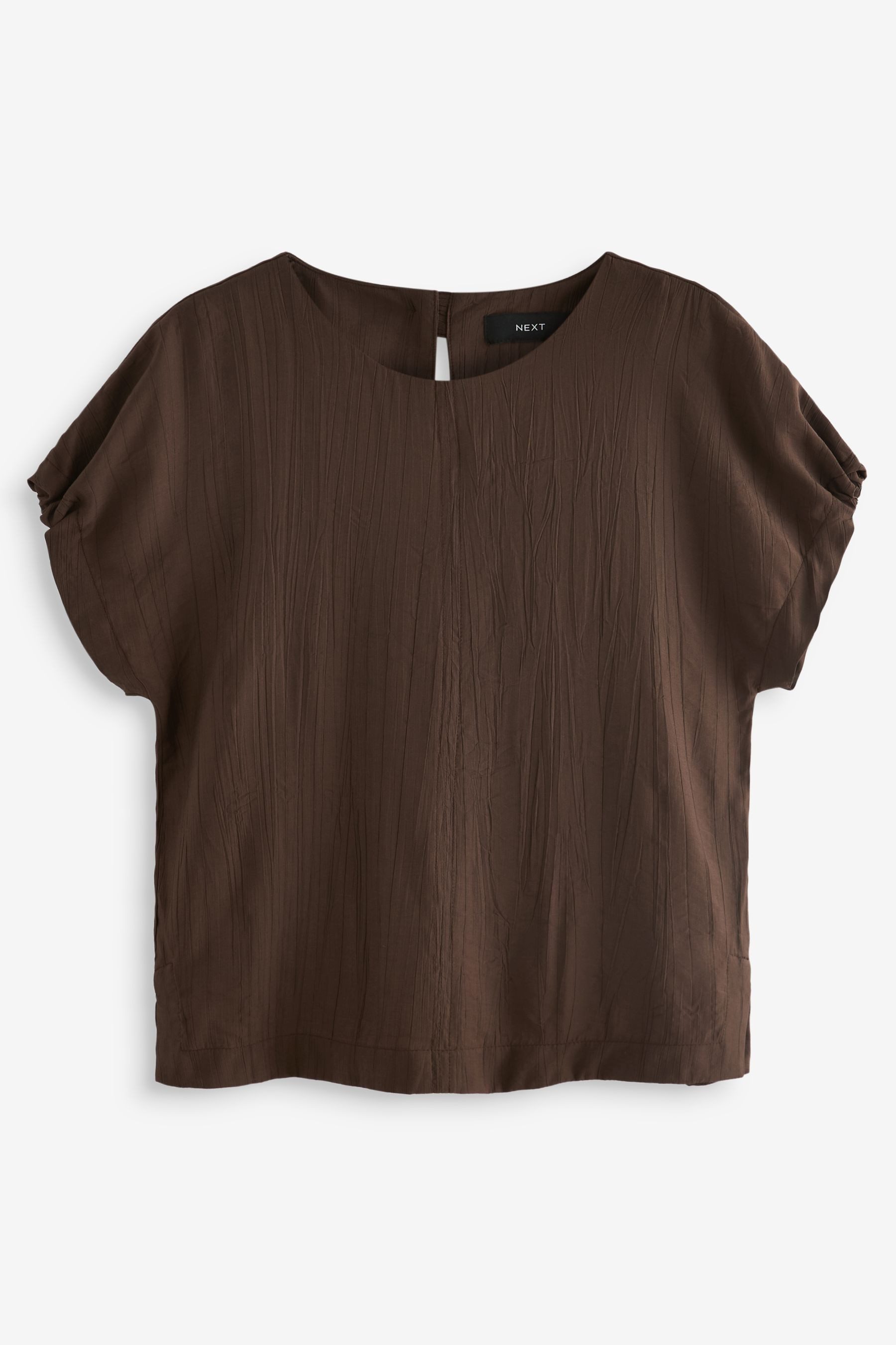 Next T-Shirt Gerafftes, kastiges T-Shirt – günstig online kaufen
