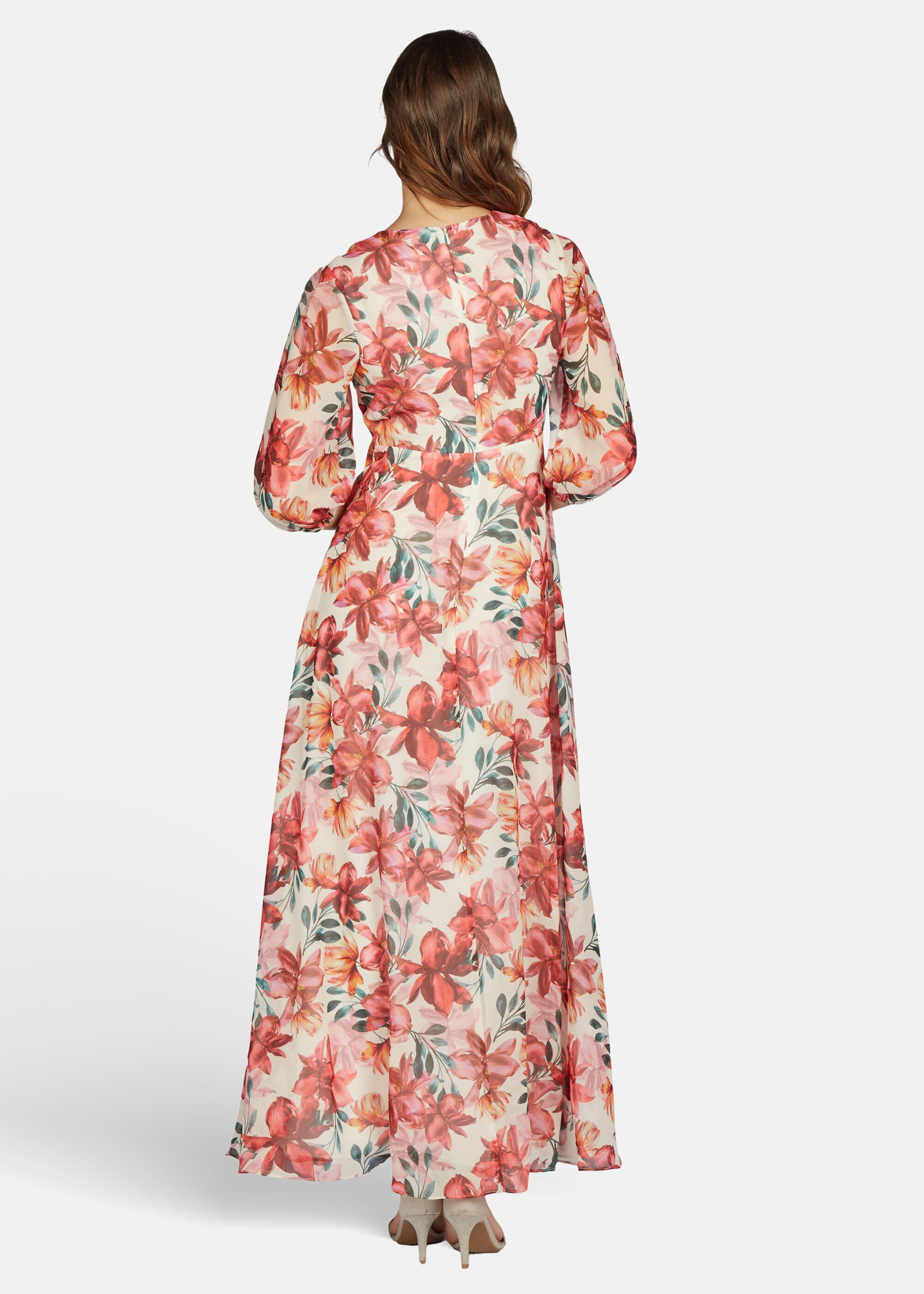 Kleo Abendkleid mit Blumenprint MULTI RED