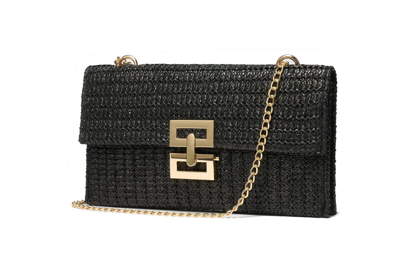 nsihing Umhängetasche Strohtasche Damen 2-in-1 Clutch & Umhängetasche Boho, Sommer Strand Tasche, Raffia, Leicht & Stilvoll