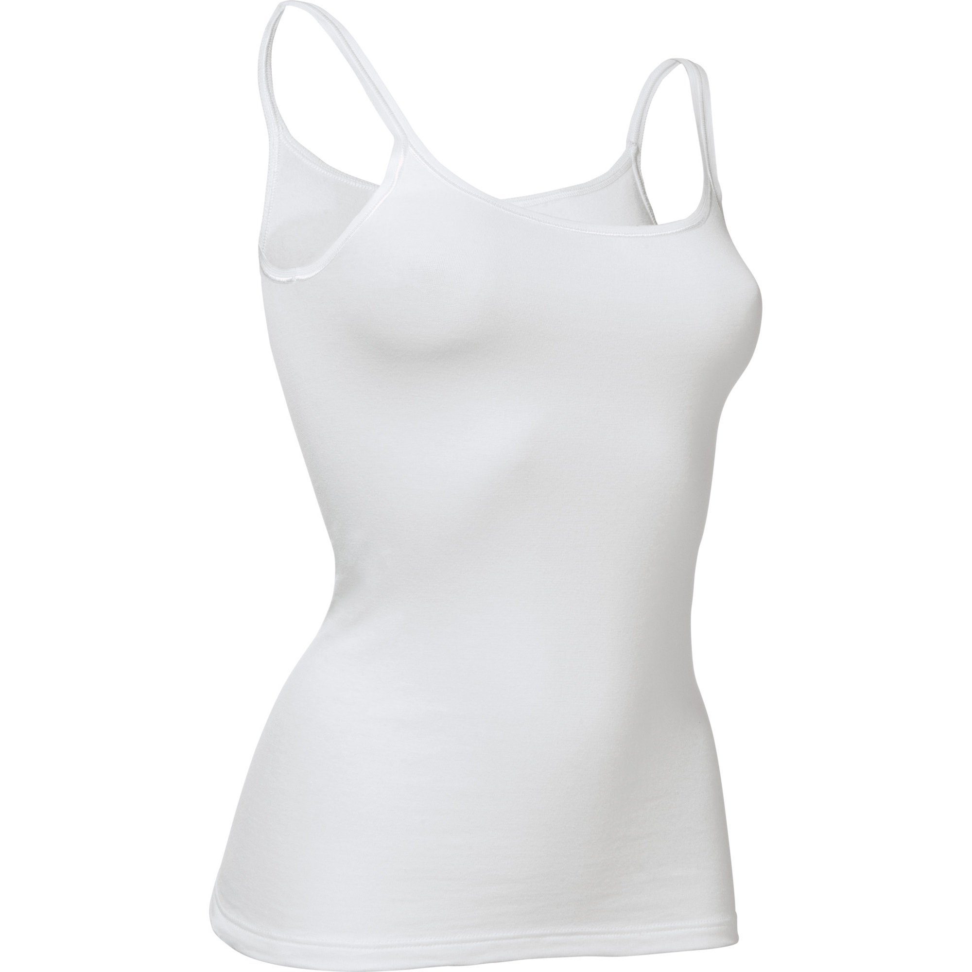weiß Damen-Unterhemd Uni Feinripp conta Unterhemd 2er-Pack