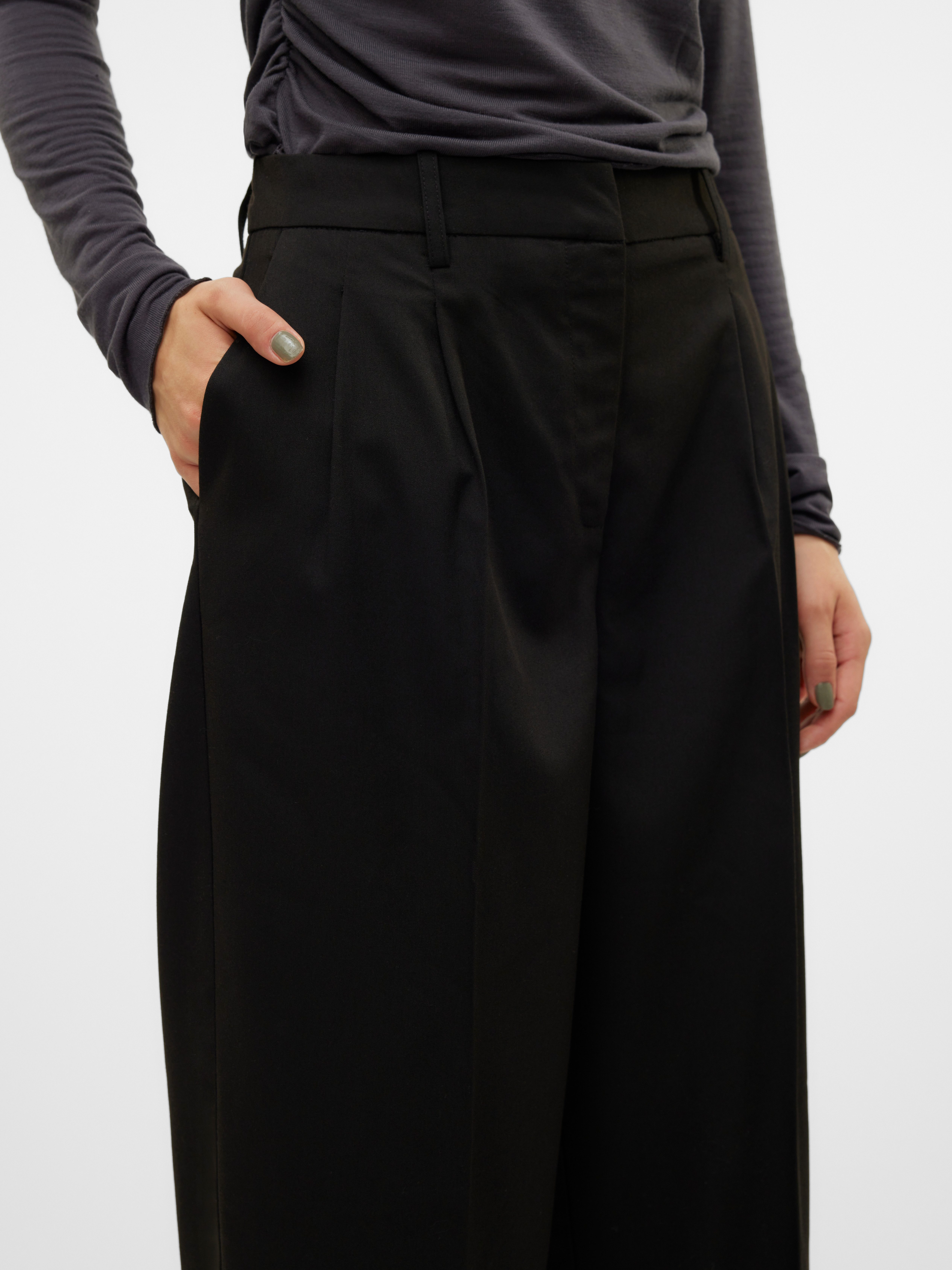 Vero Moda Anzughose VMNILA MW LOOSE DAD PANT NOOS