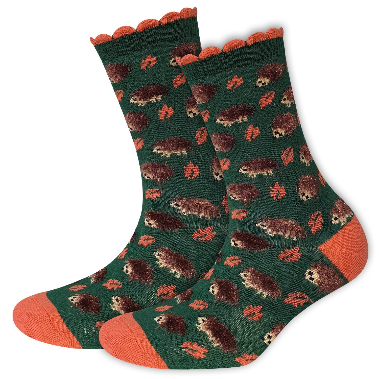 COOL7 Socken Damen Baumwollmischung (2er weicher 2er Paar, and Socken Squirrel aus Pack) 2er Hedgehog Pack