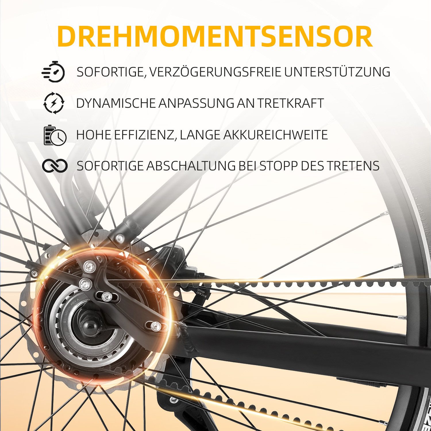 VECOCRAFT E-Bike Cityrad für Pendler 28 Zoll Pedelec Drehmomentsensor 36V 10.4AH 45Nm LUNA NEO, 1 Gang, 45Nm Heckmotor, 374,4 Wh, (hydraulische Scheibenbremsen, Gates Riemenantrieb, LCD-Display), E-Rennrad,StVZO Pedelec, ebike für Damen und Herren