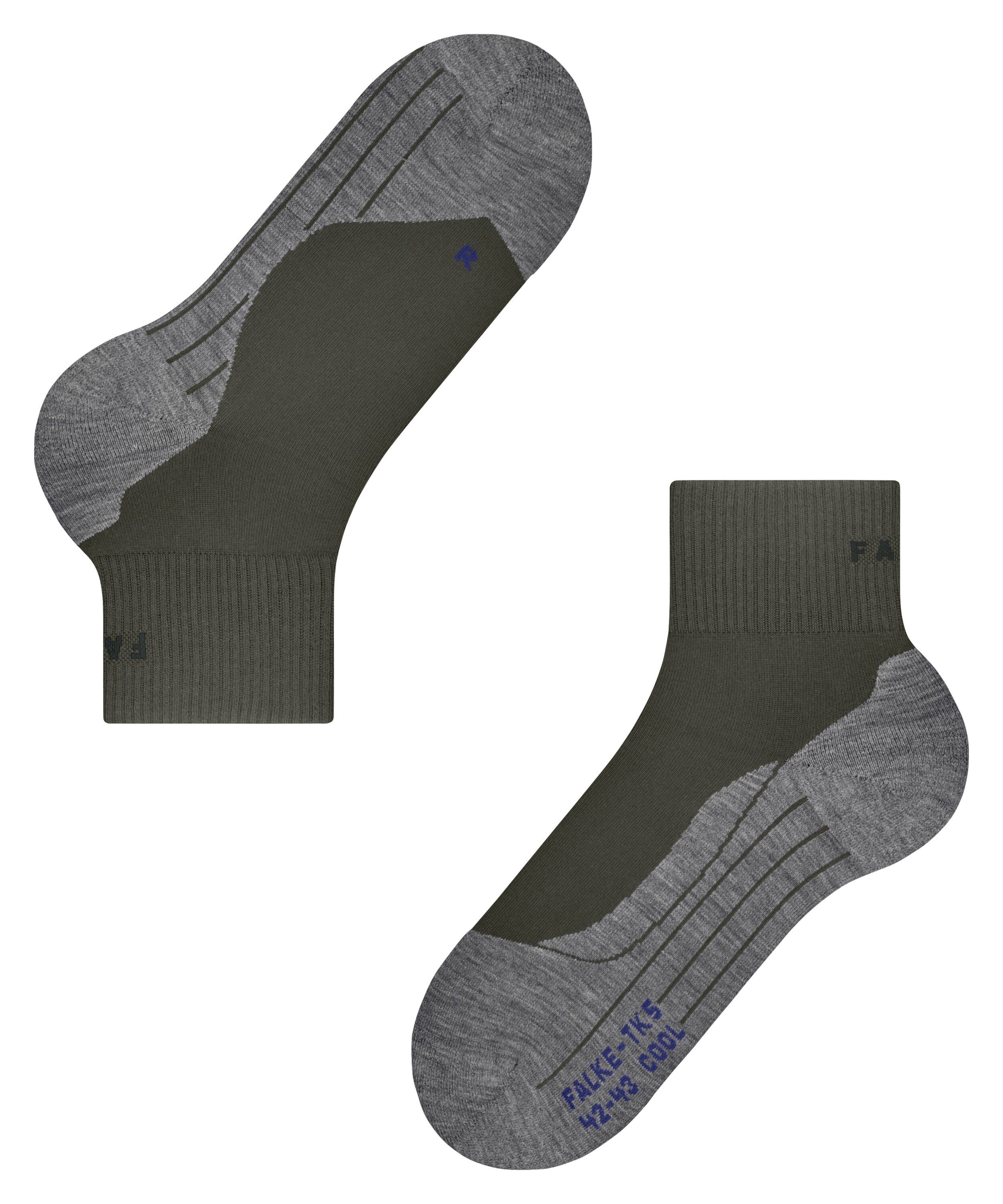 Leicht FALKE bequem und Freizeitwanderungen Wander Wandersocken (1-Paar) Cool für TK5 military Short (7826)