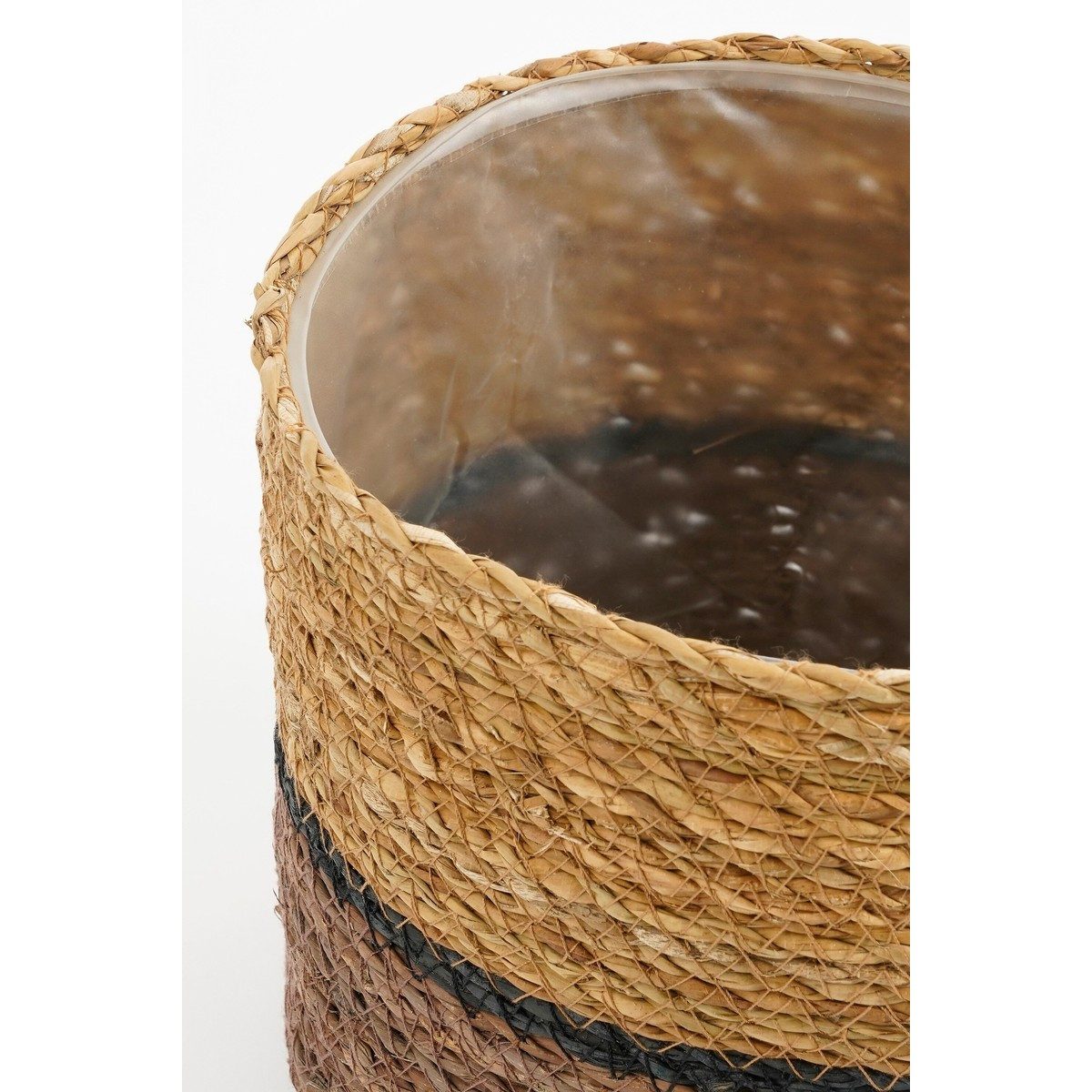 Mica Decorations Blumenkasten Mica Decorations Damian Korb braun Satz von 2 - h20xd20cm – Bild 3 von 4